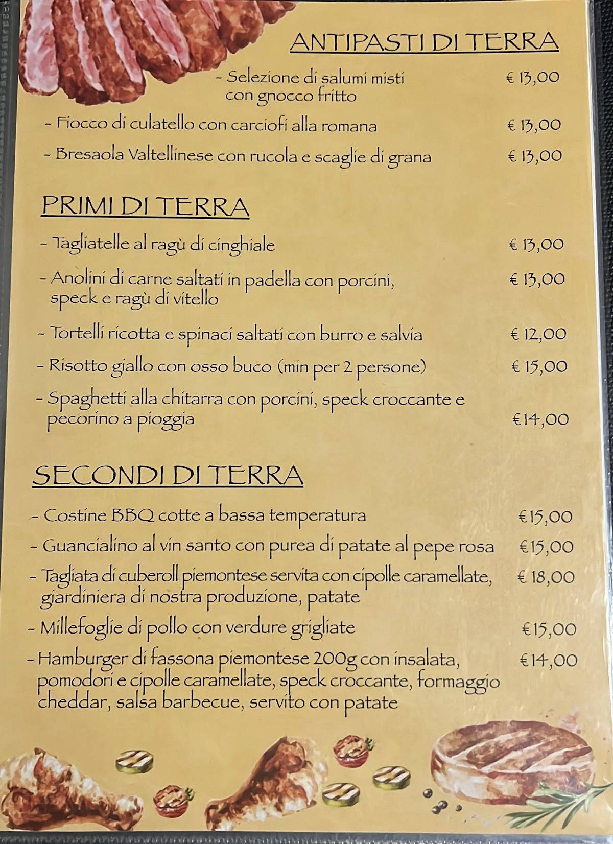 Menu di Ristorante Pizzeria Il Torchio 