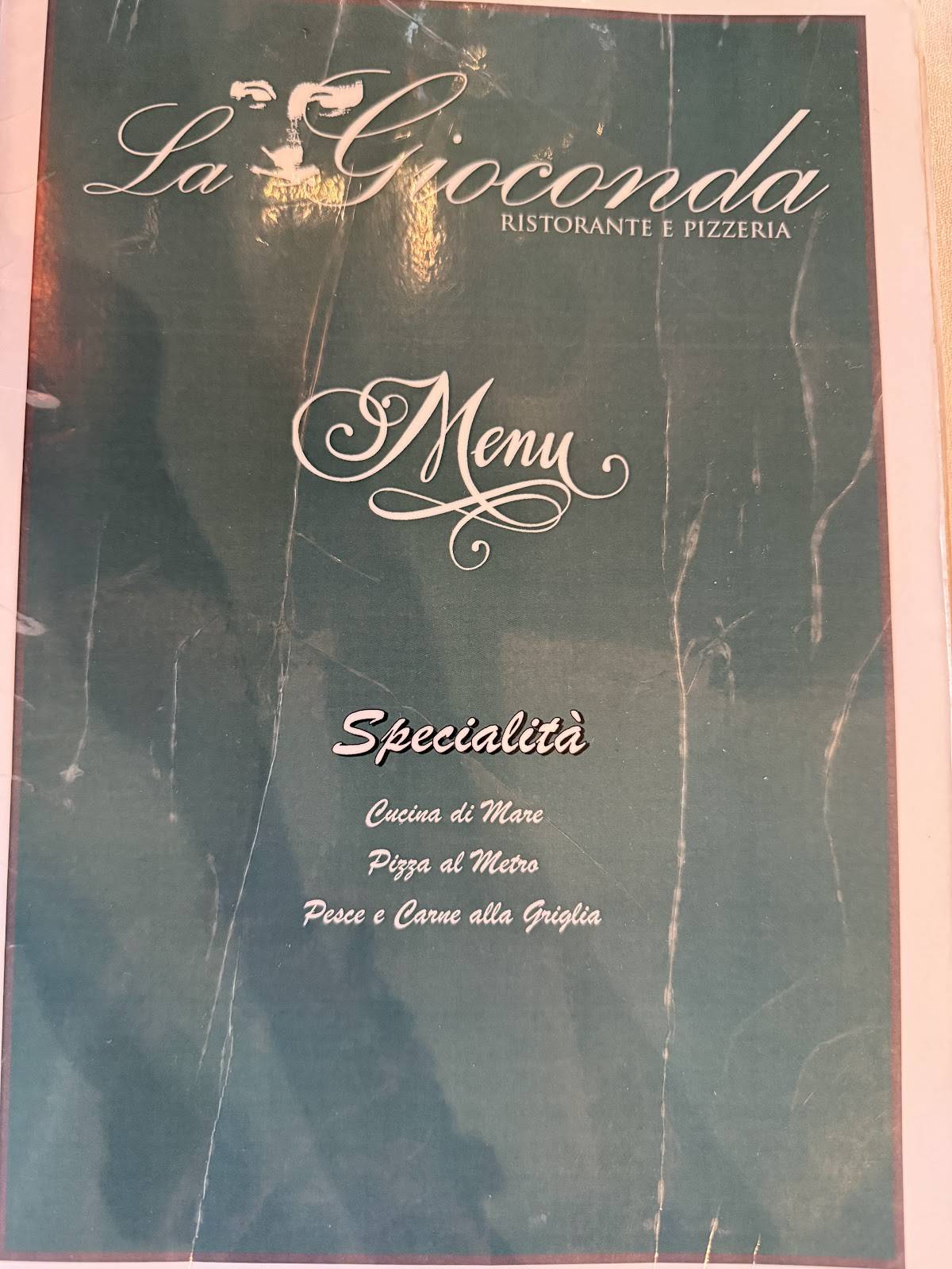 Menu di Ristorante Pizzeria La Gioconda 