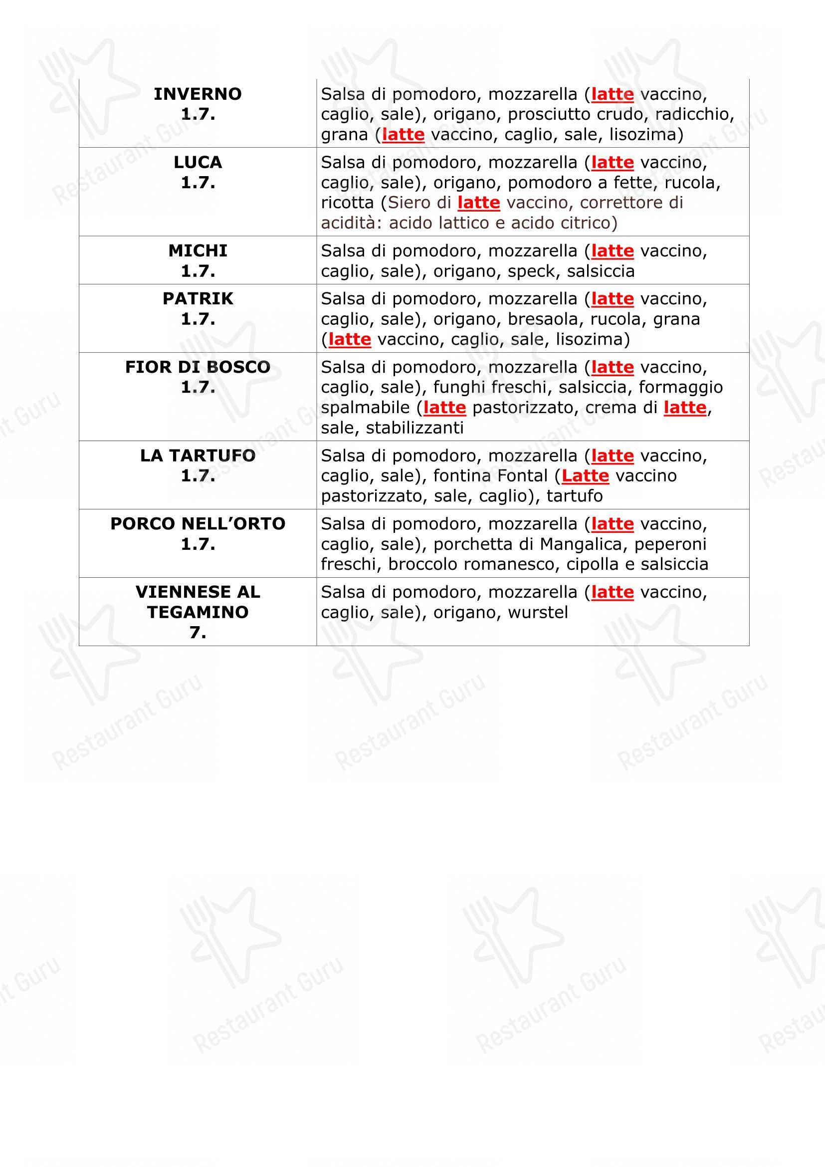 Menu di Ristorante Pizzeria Roma - Menu
