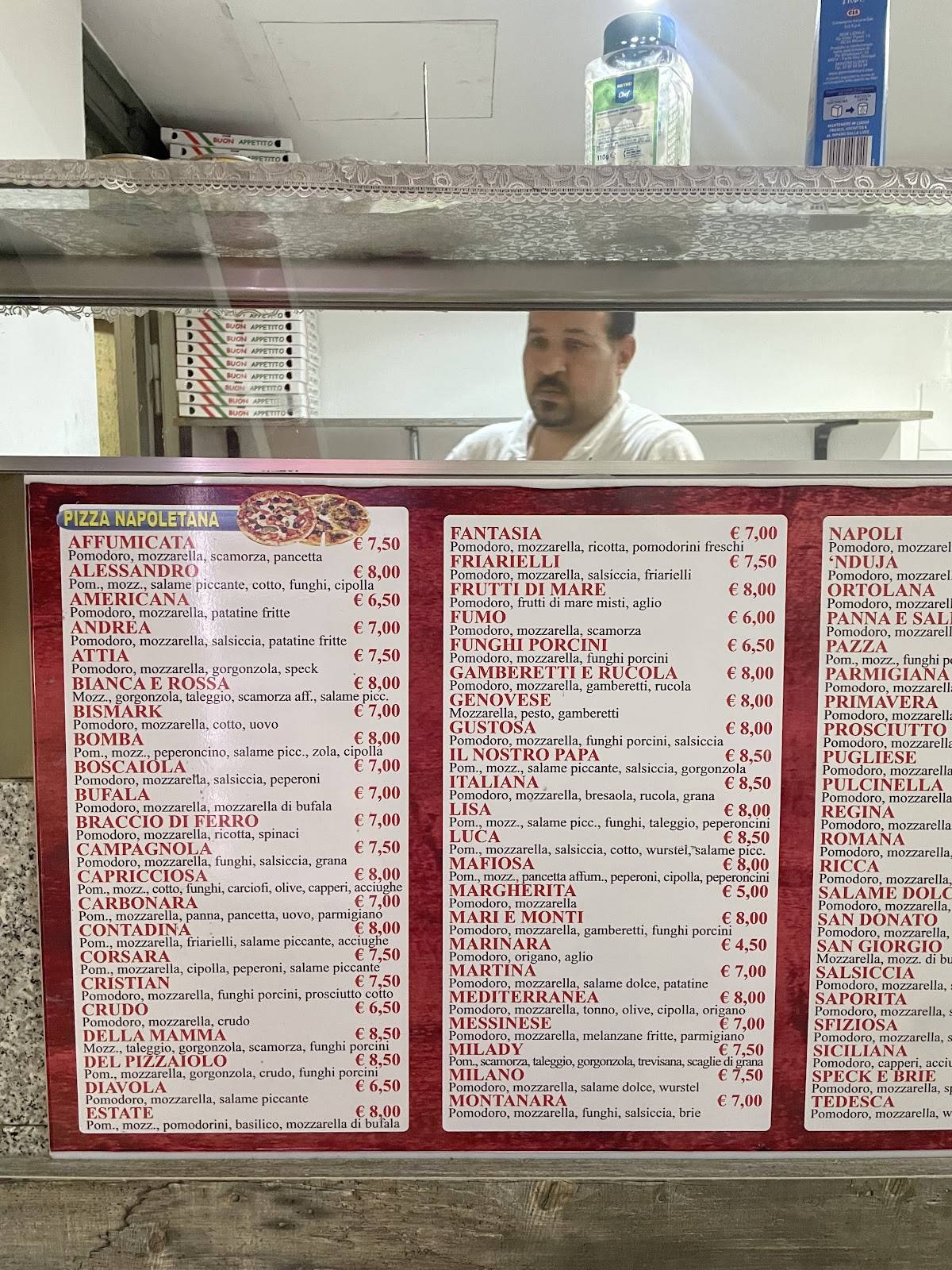 Menu di Ristorante Pizzeria San Giorgio san donato Milanese 