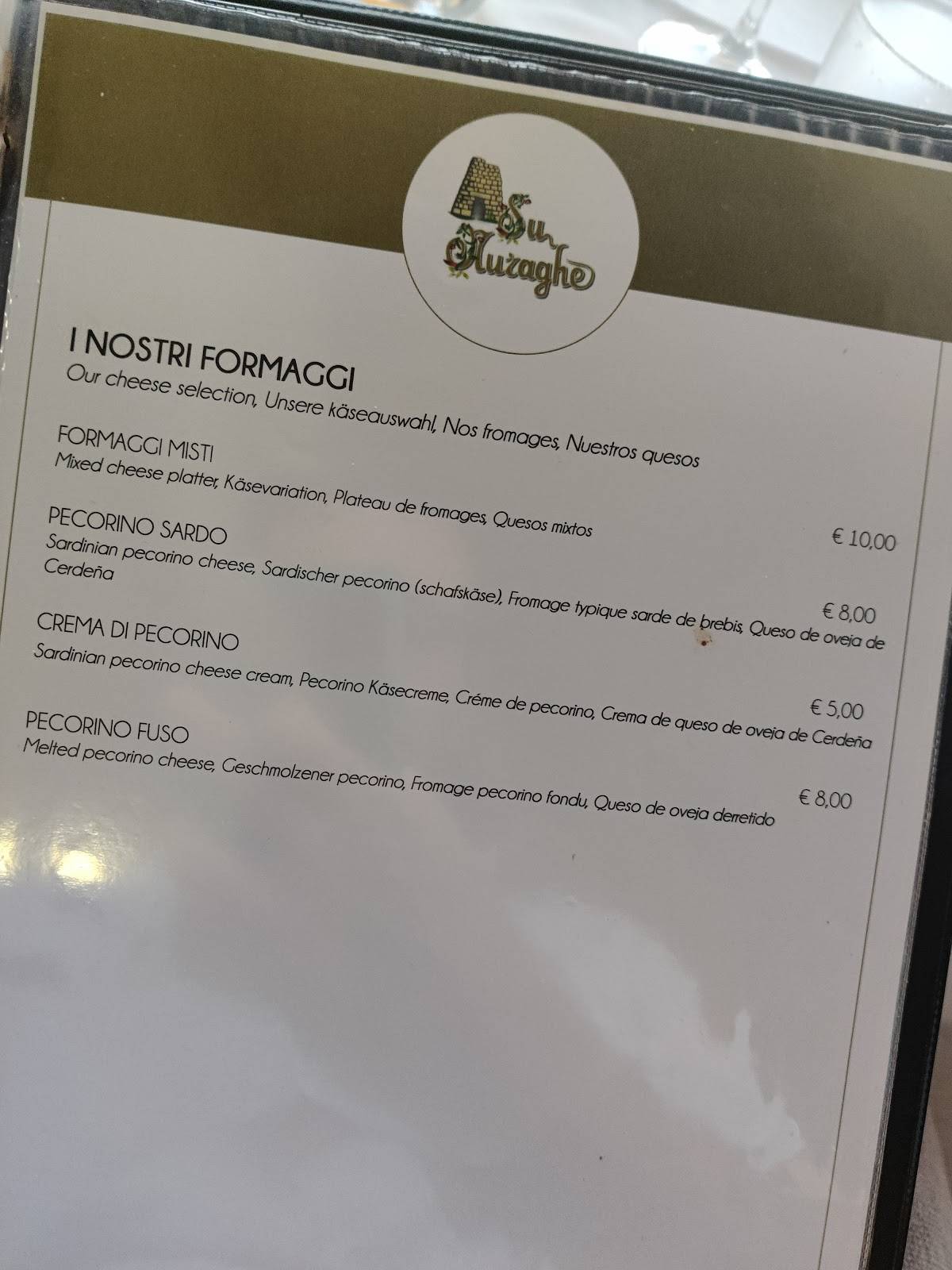 Menu di Ristorante Rocca 'ja 