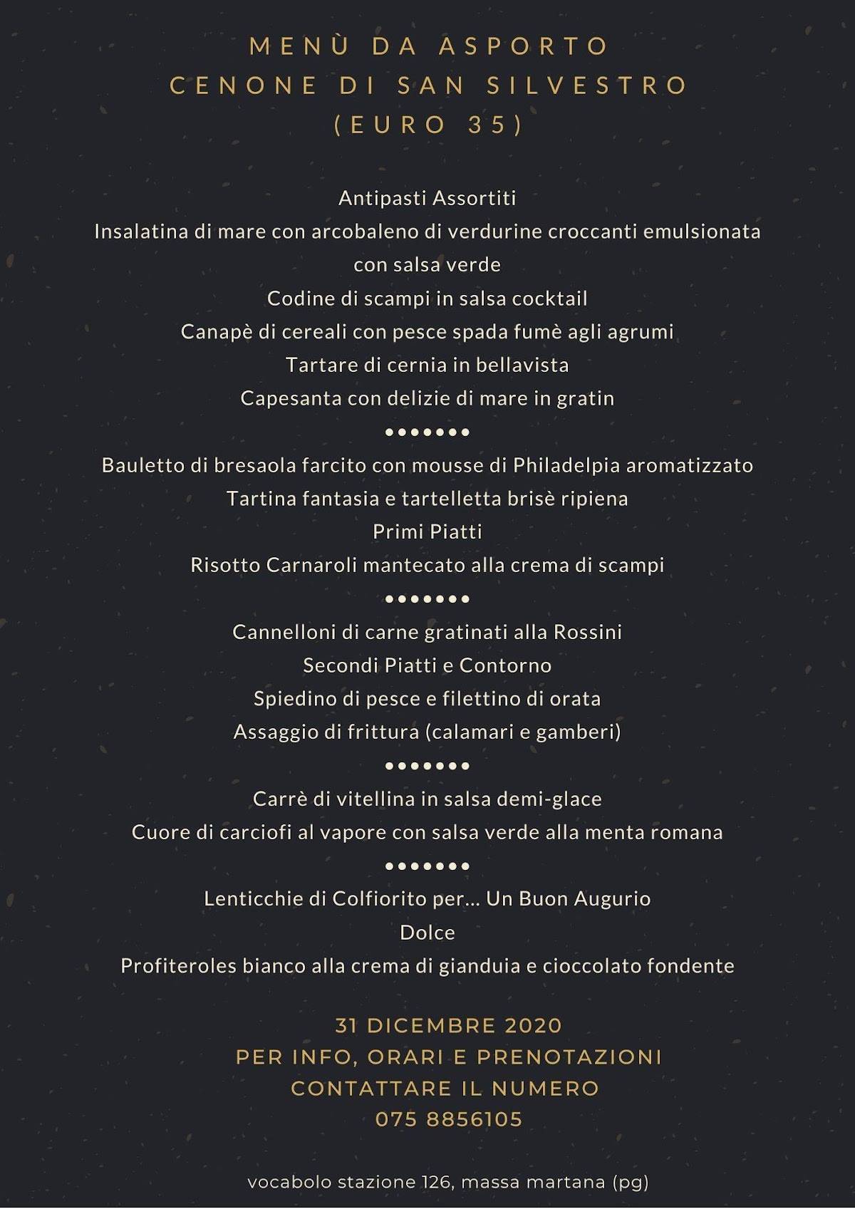 Menu di Ristorante San Faustino 