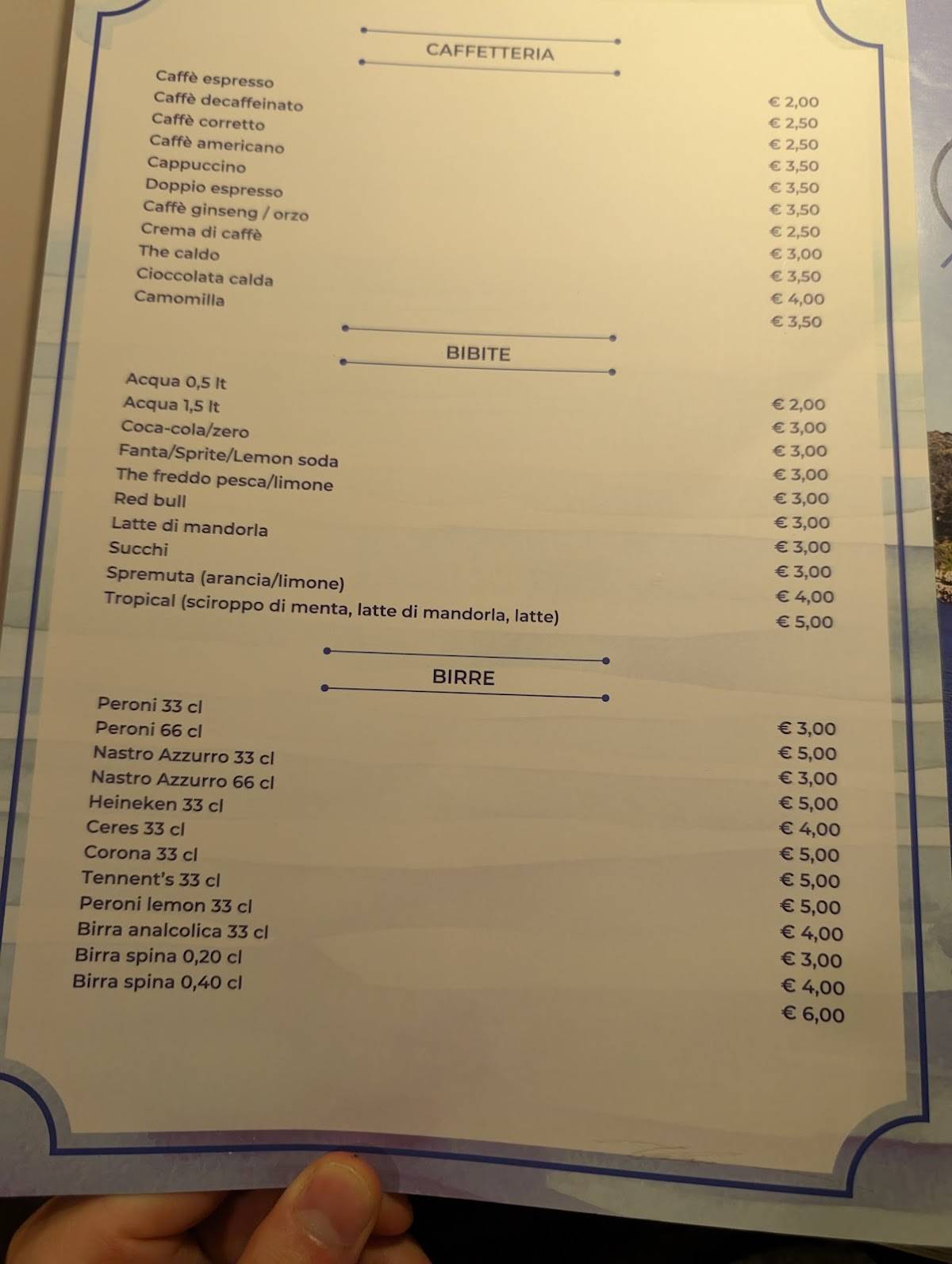 Menu di St. Raphael 