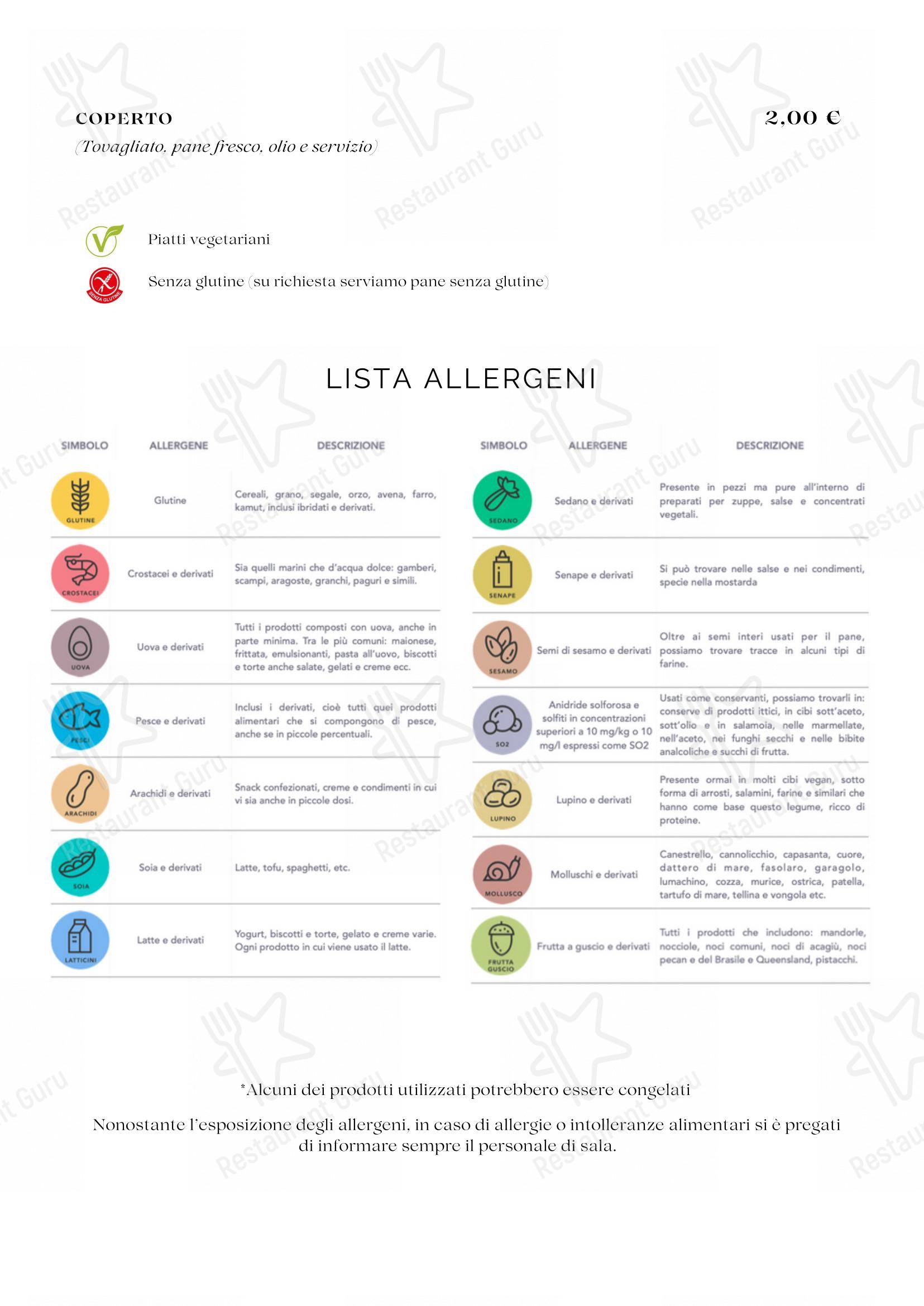 Menu per Ristorante alla Lega in Arco