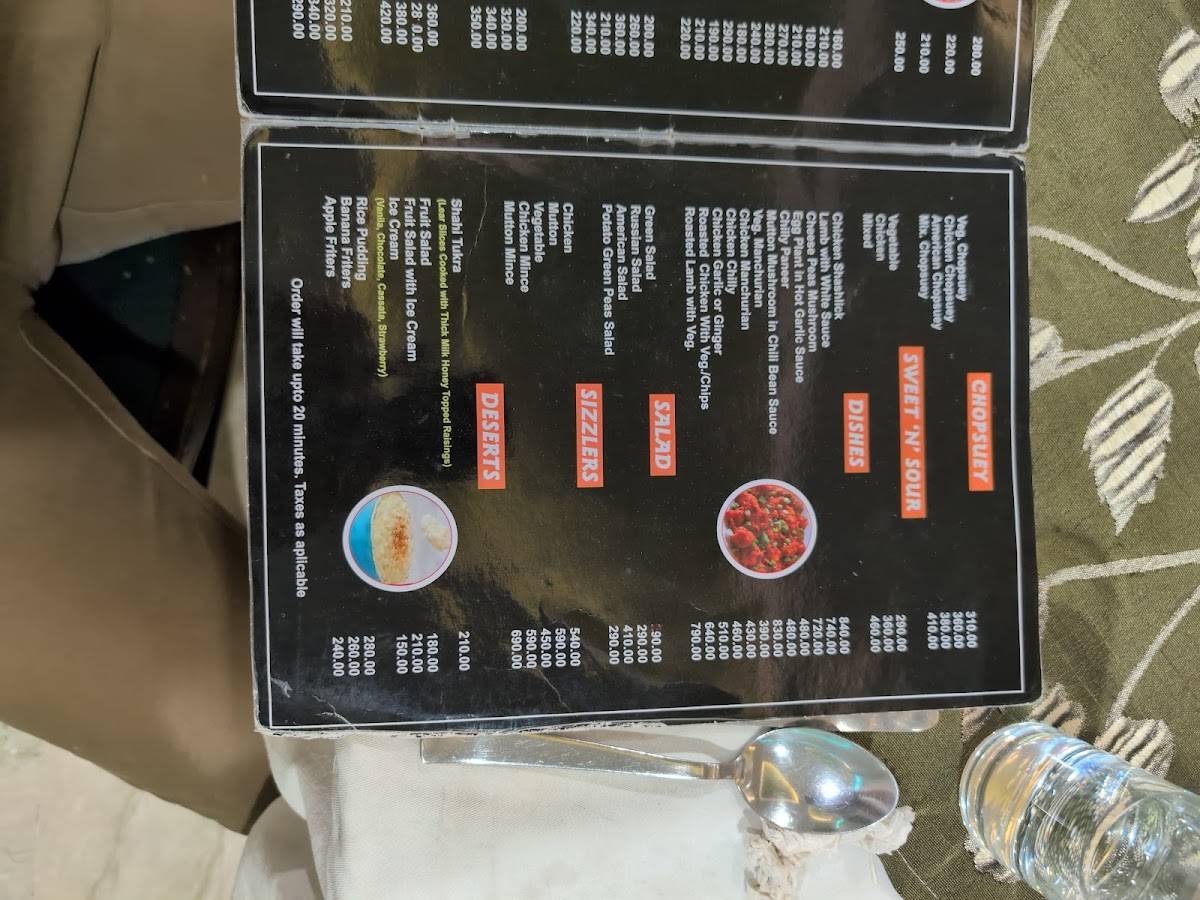 Riya Restaurant menu