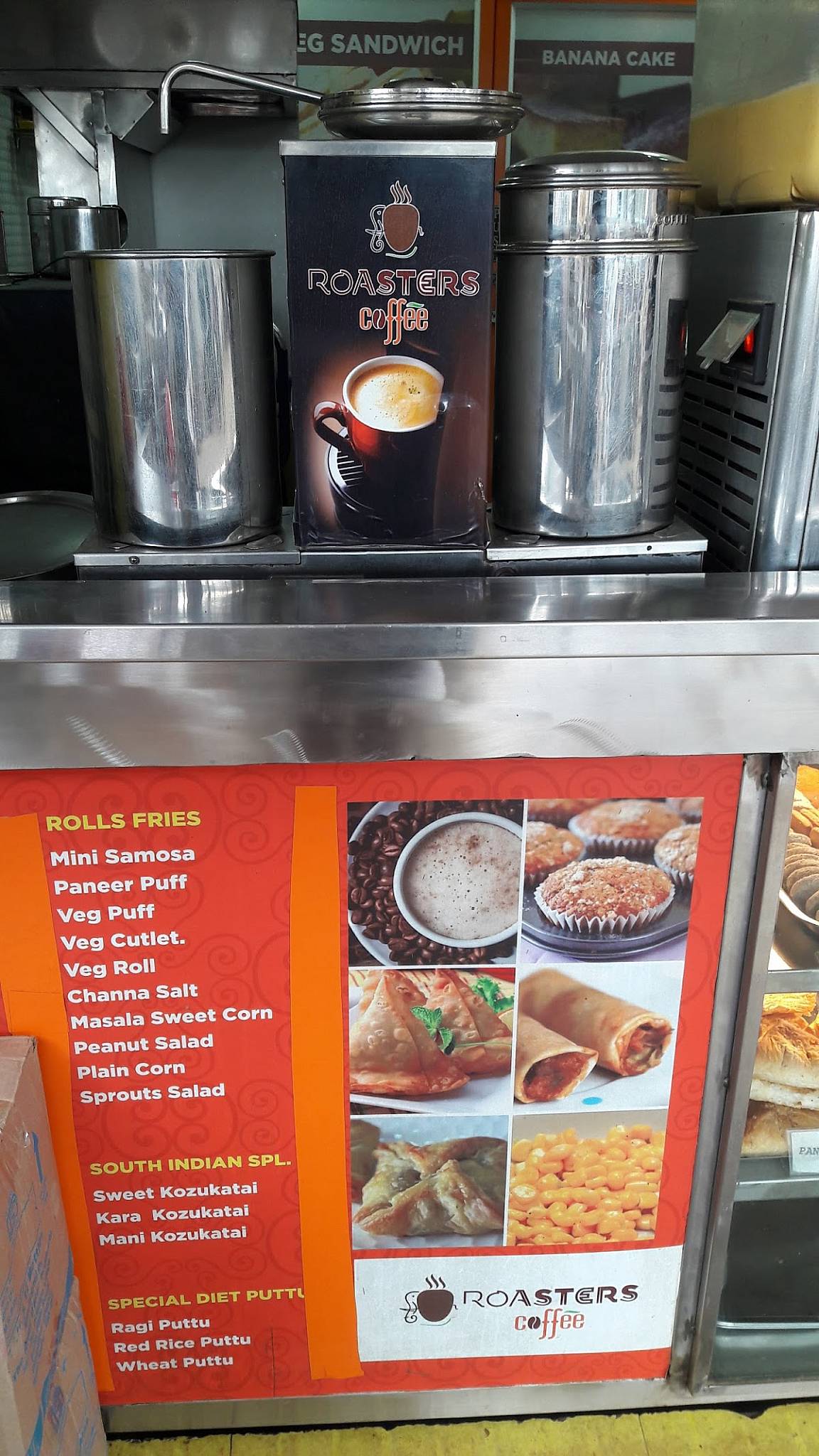 Roasters Coffee menu