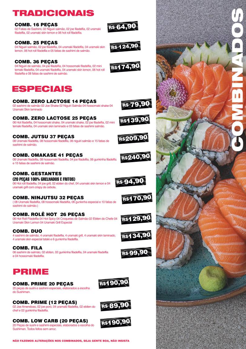 Rolê Sushi Popular cardápio