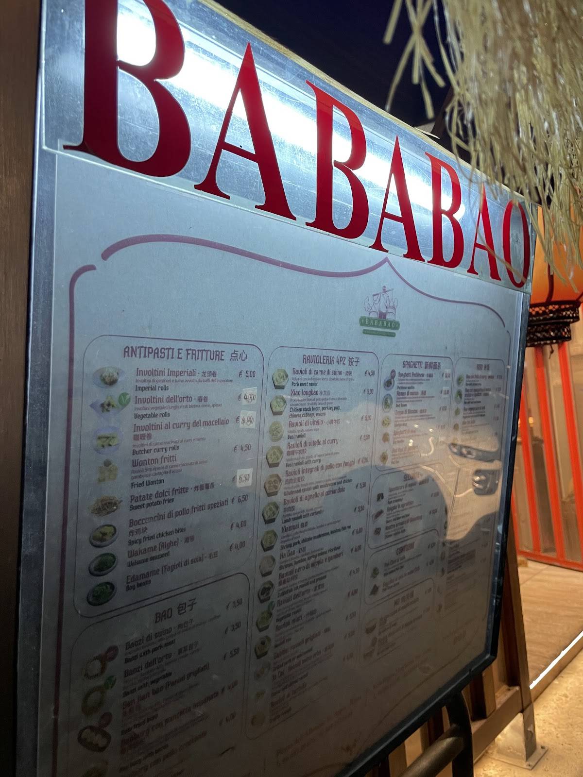 Menu di Bababao Appia 