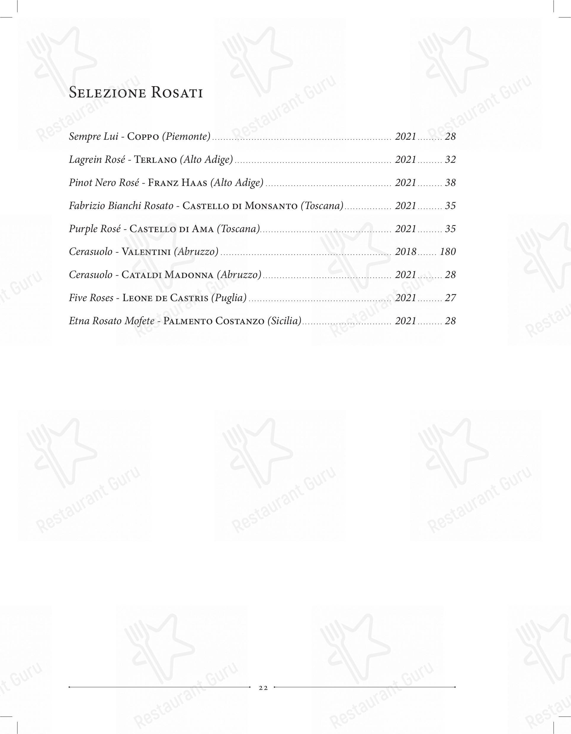 Emma in Roma - Коктейльная карта