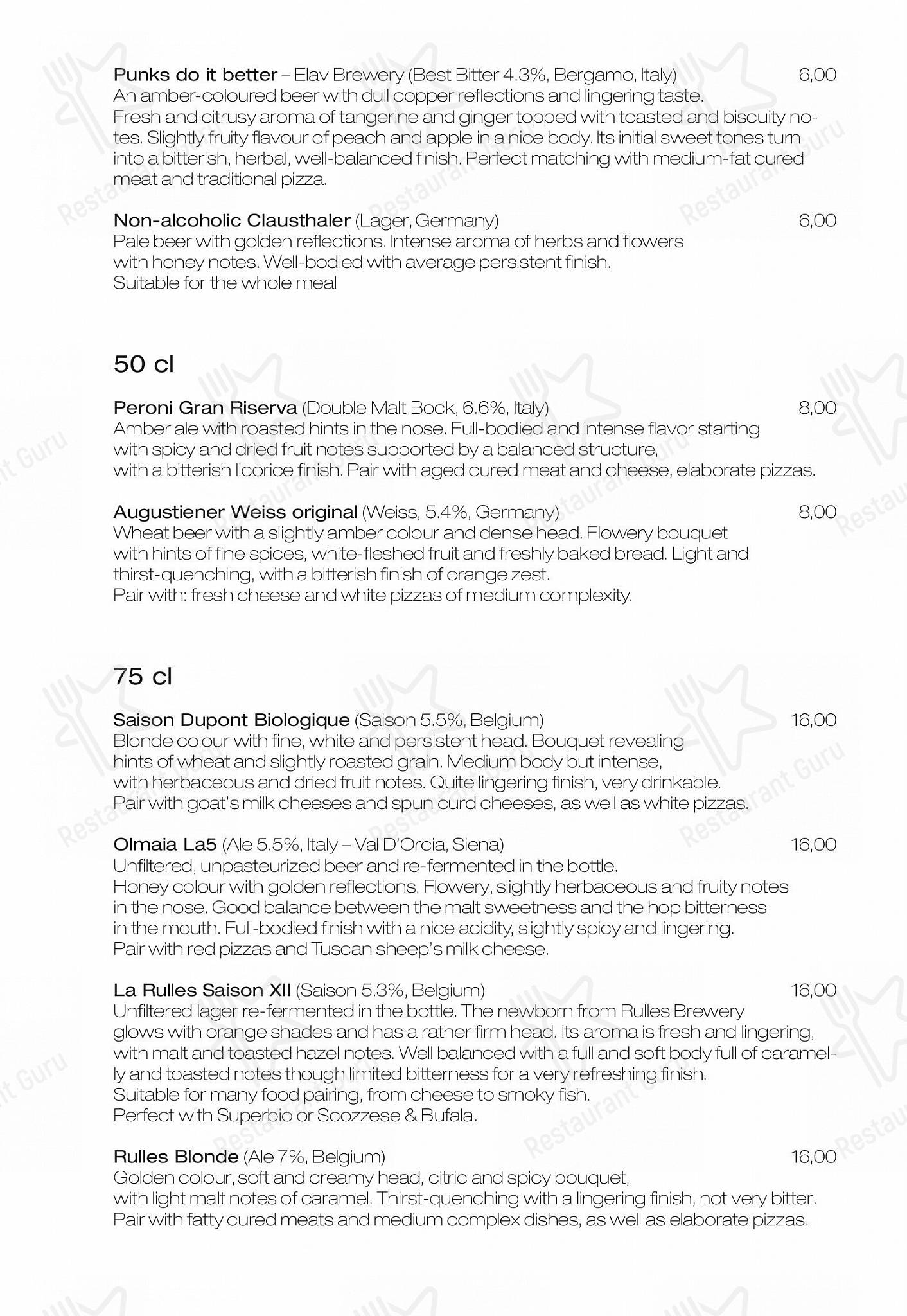 Emma in Roma - Drink menu