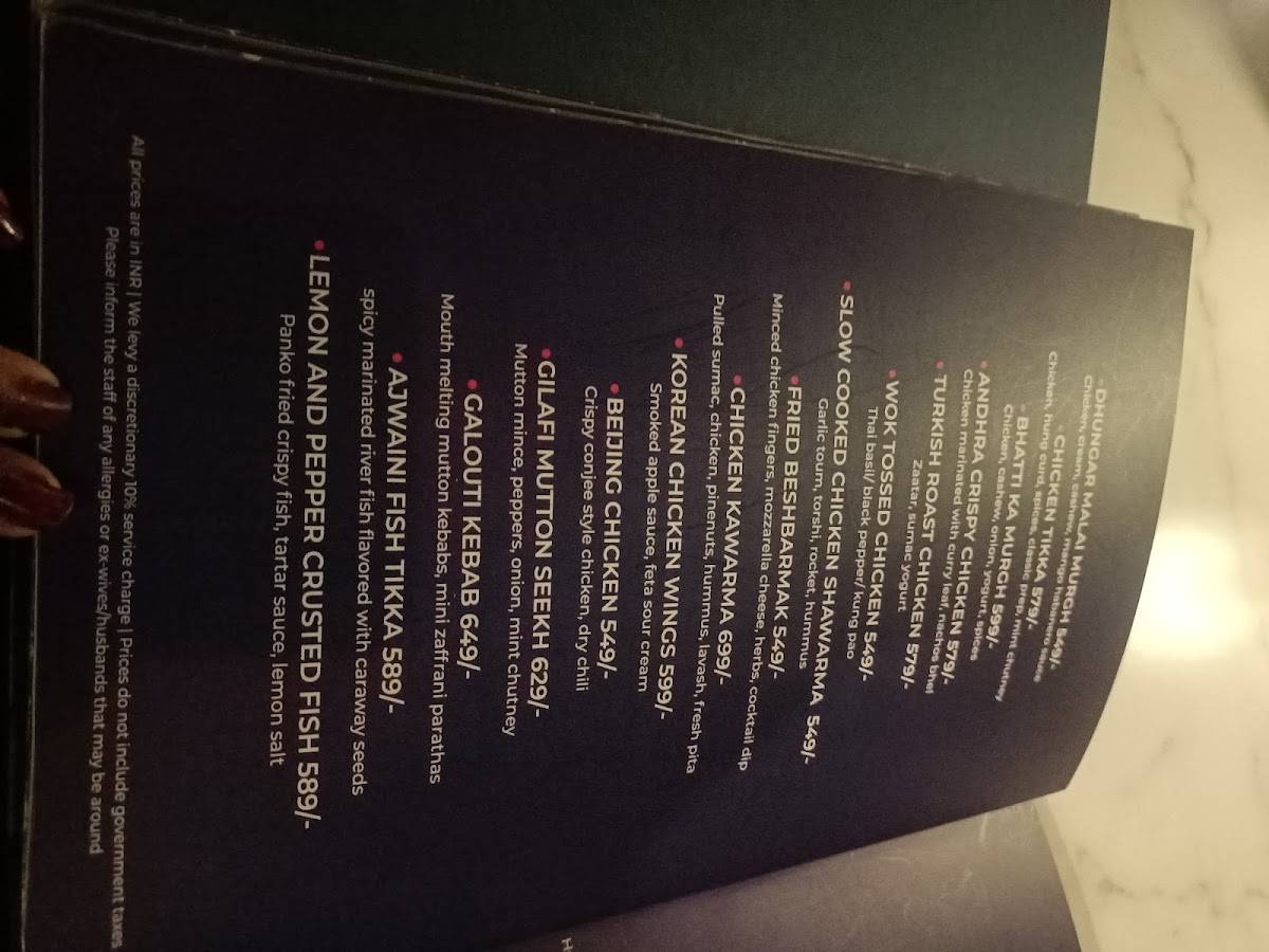 Romeo Lane Lucknow menu