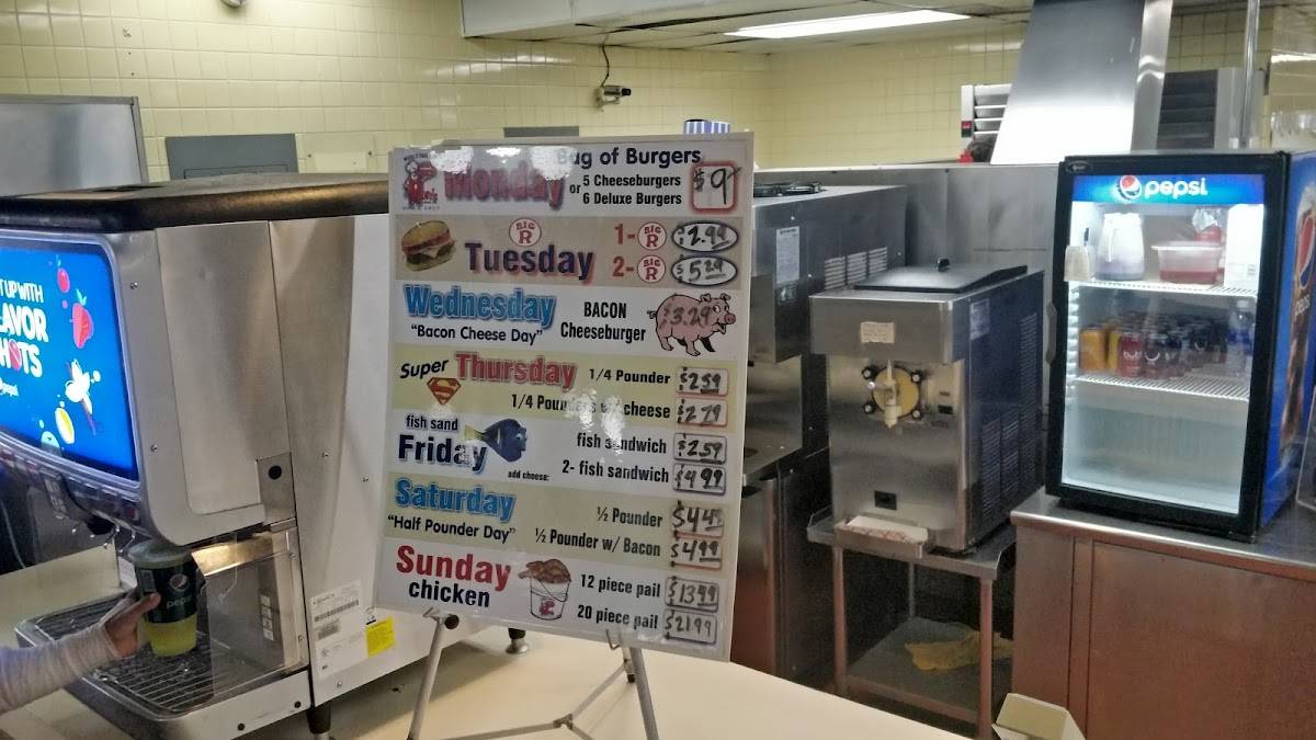 Menu at Ron's DriveIn restaurant, Spokane Valley