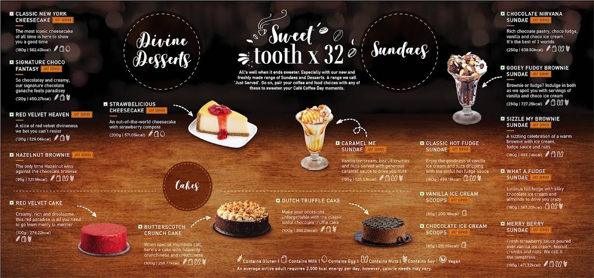 Café Coffee Day menu