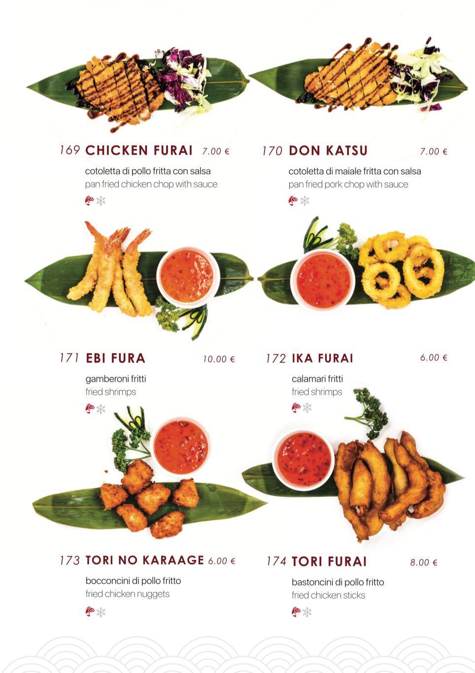 Menu di Samurai Sushi 