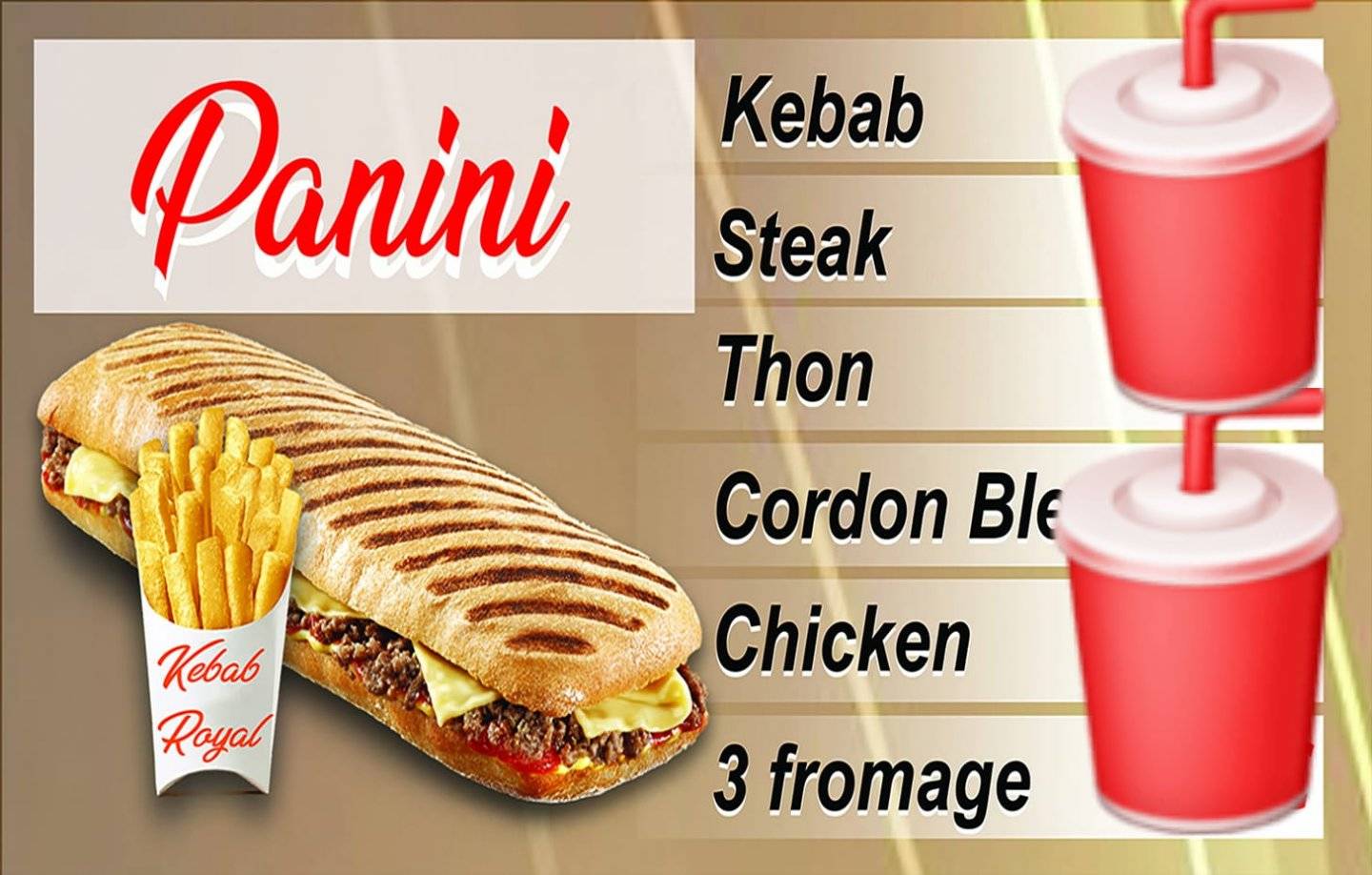 Menu de Royal Kebab