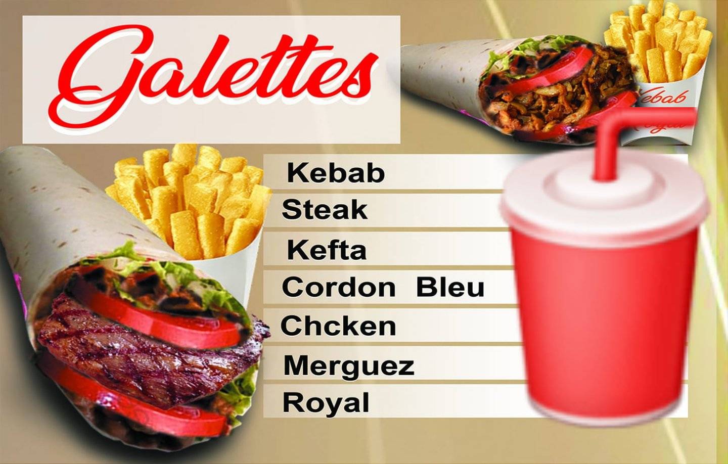 Menu de Royal Kebab