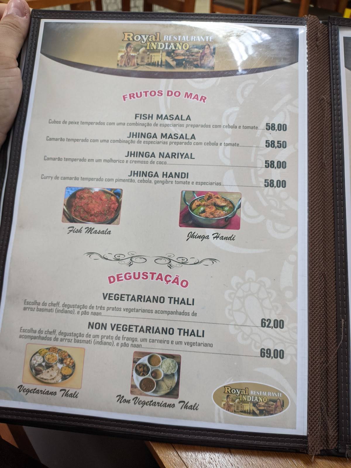 Royal - Restaurante Indiano cardápio