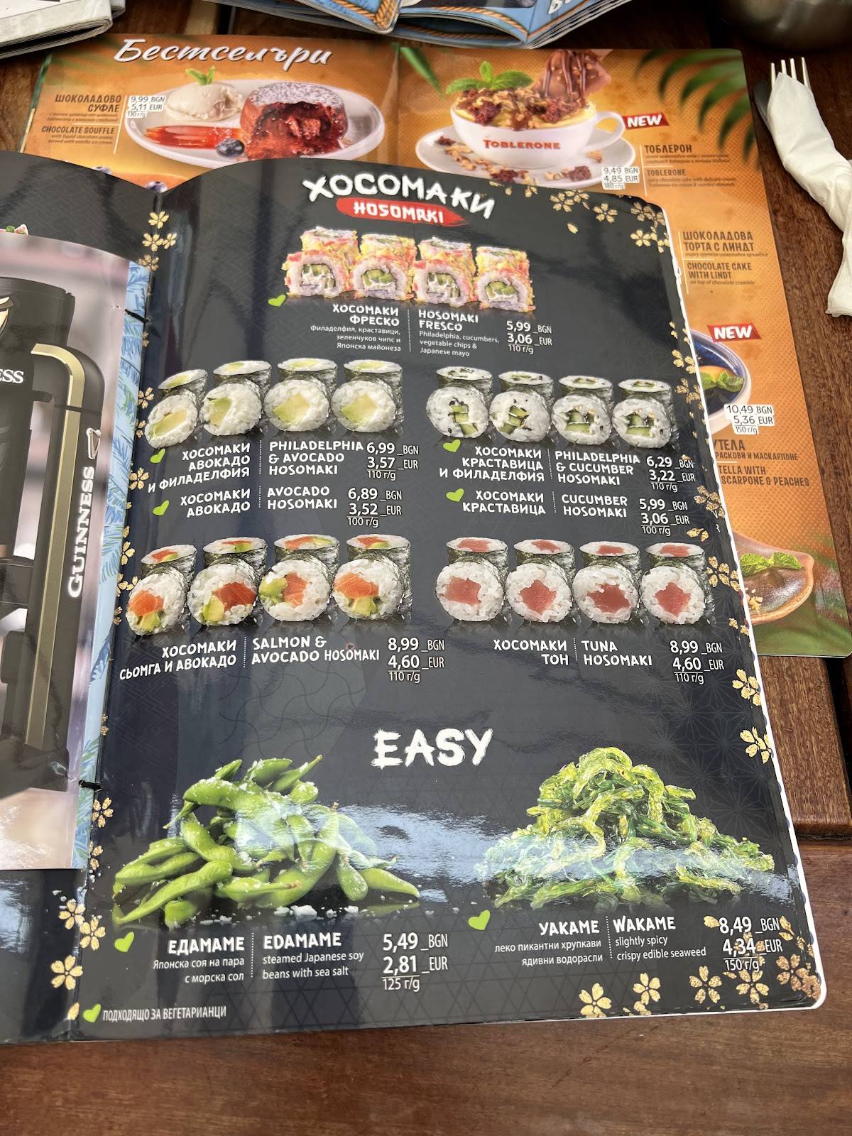 Menu de Happy Bar & Grill