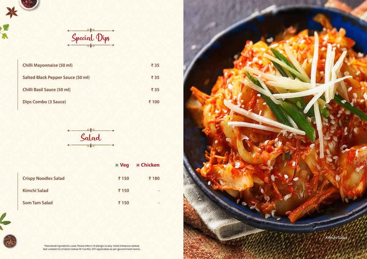 SHANGHAI - FLAVOURS OF CHINA TOWN (Salt Lake) menu