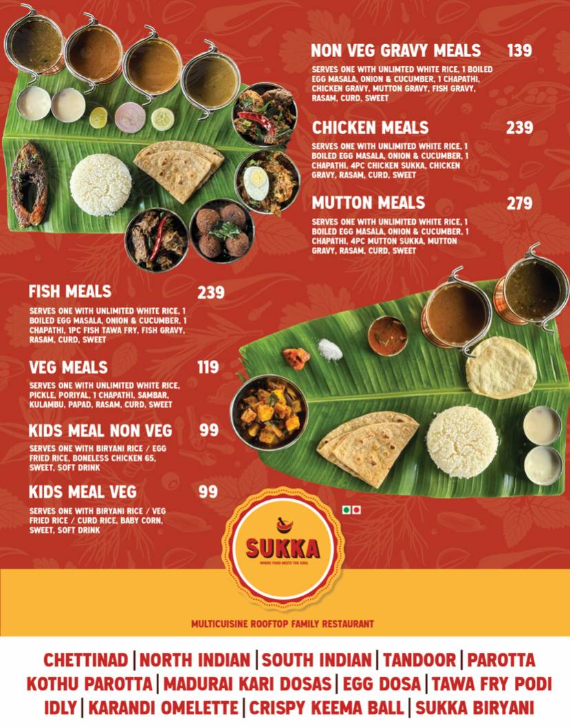 SUKKA menu