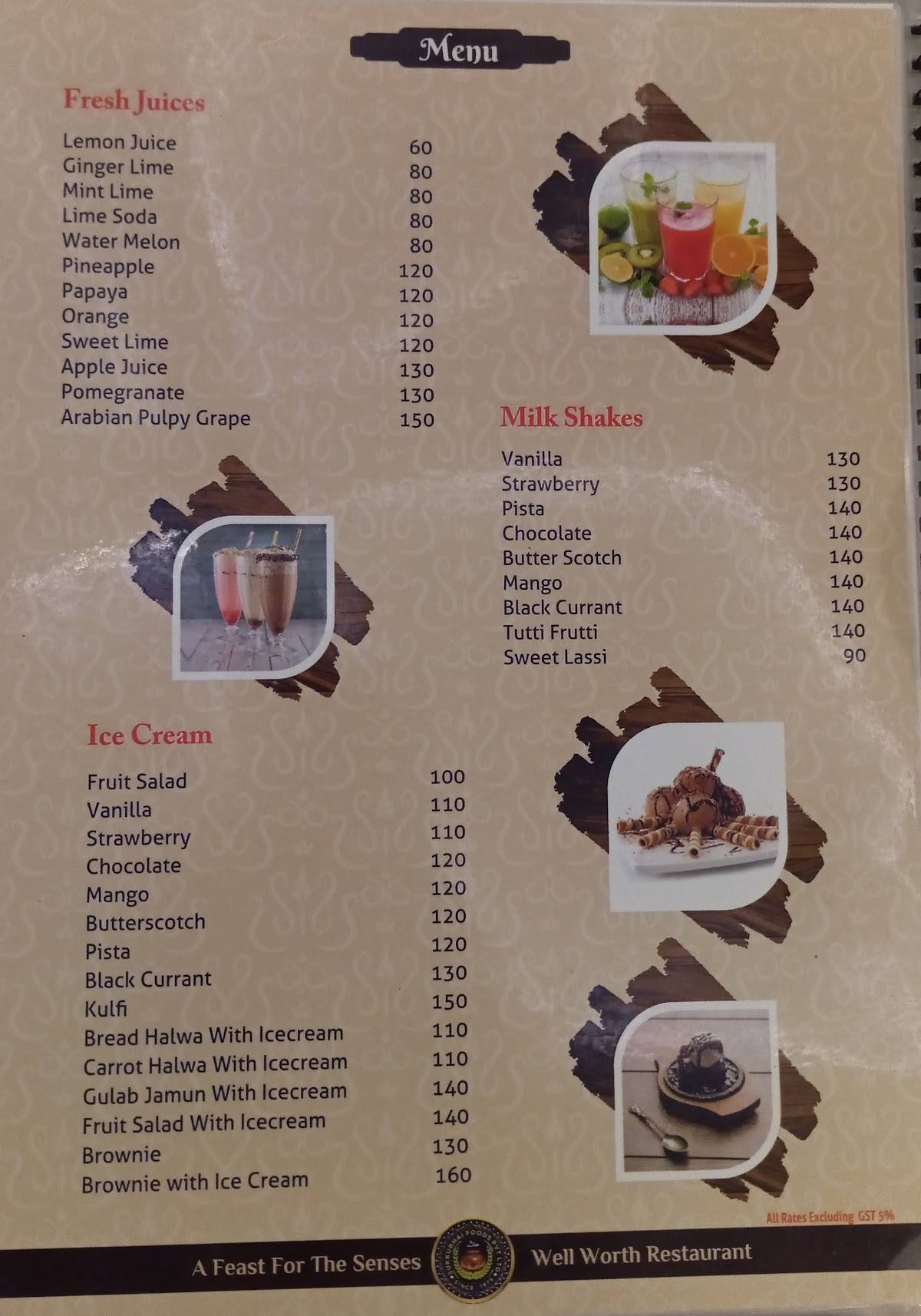 SUKKUBHAI BIRYANI - MULTICUISINE RESTAURANT - Thousand Lights menu