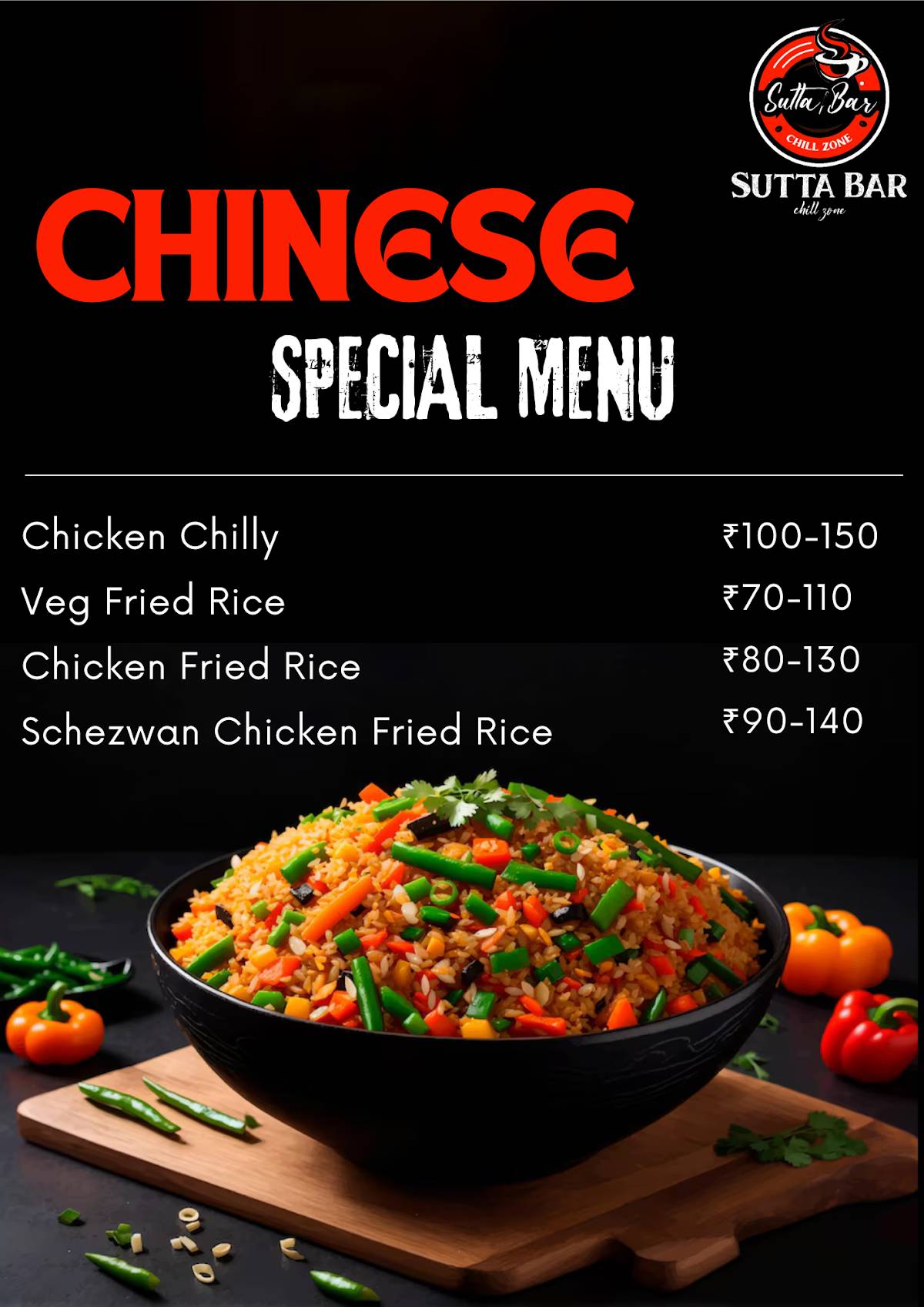 SUTTA BAR menu