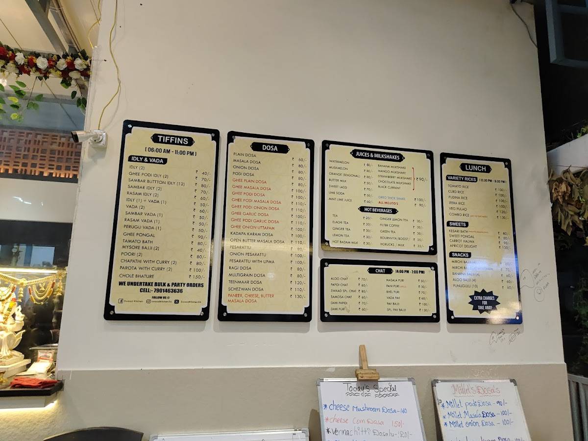 SWAAD KITCHEN menu