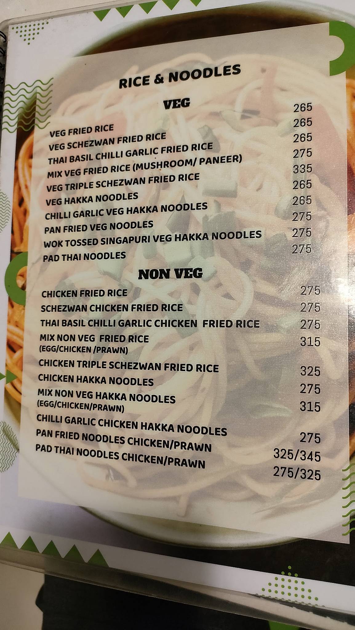 Sabooz Restaurant menu