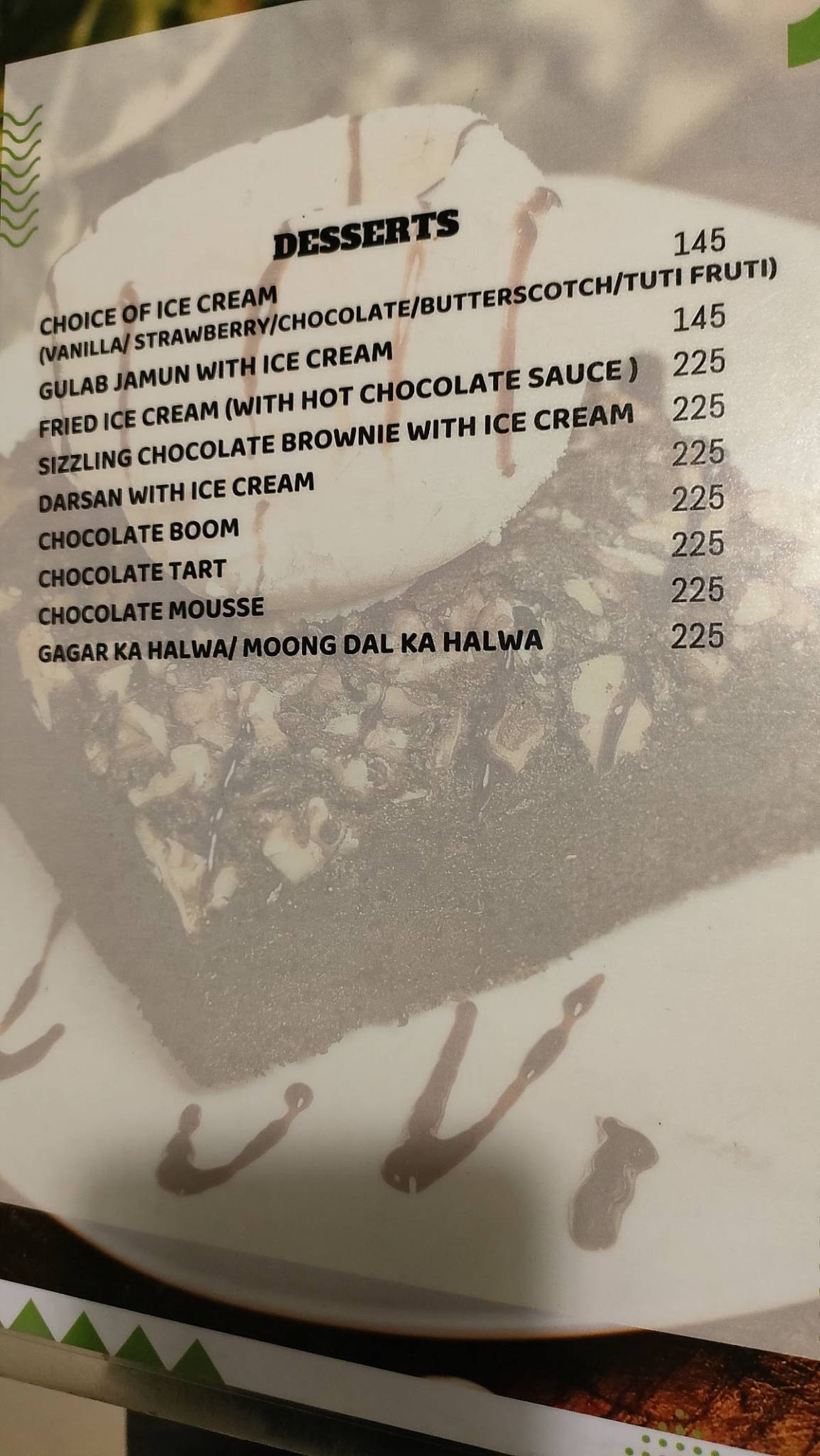 Sabooz Restaurant menu