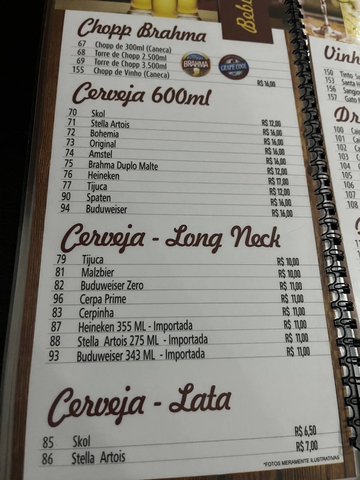 Sabor Gaúcho cardápio