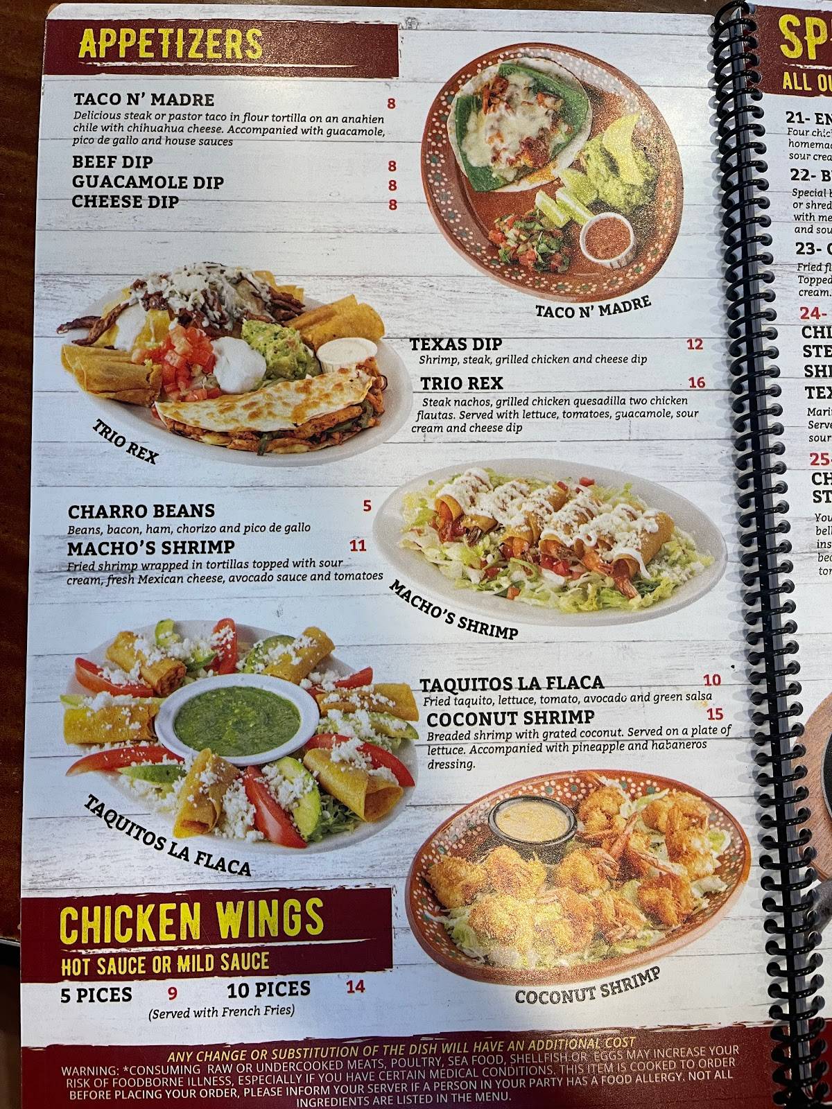 Menu at sabor a mexico restaurant fairburn
