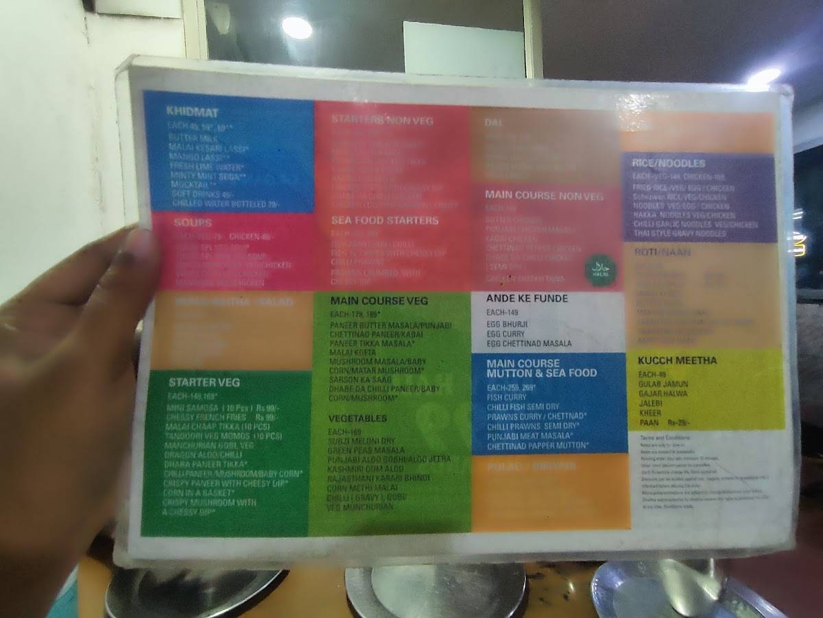 Sachin Ka Dhaba menu