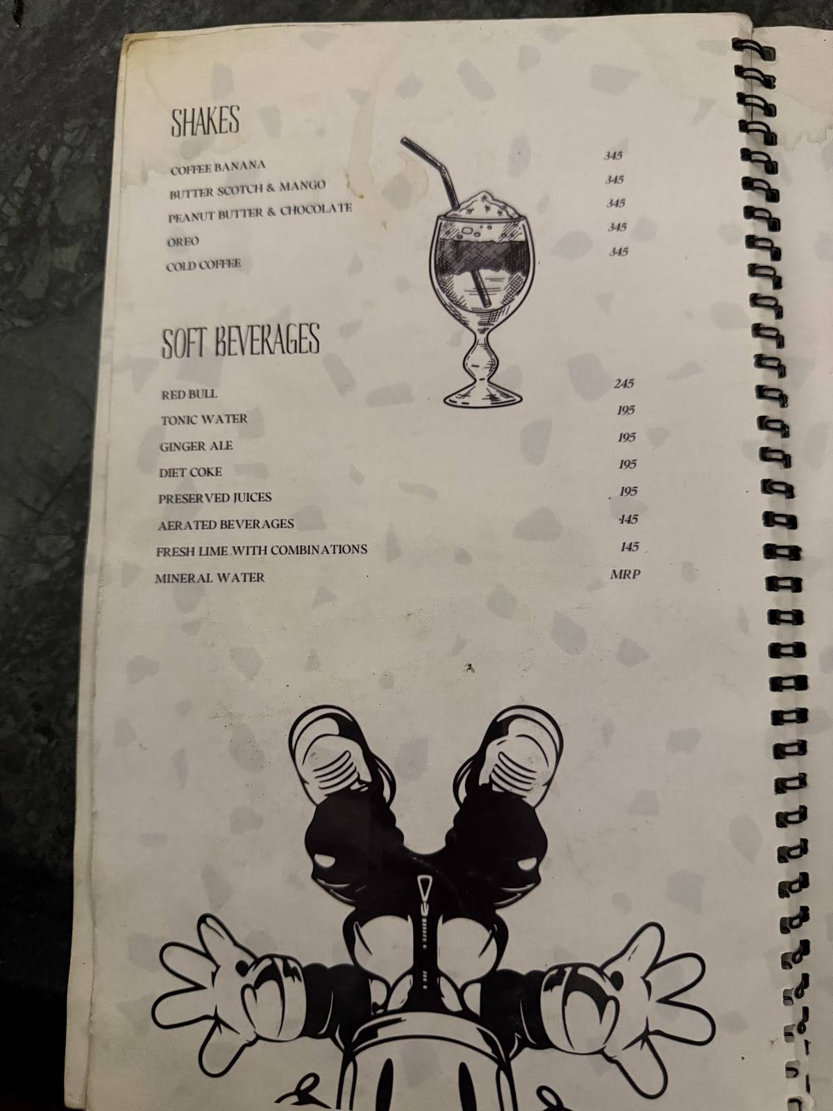 Levels Brewery menu