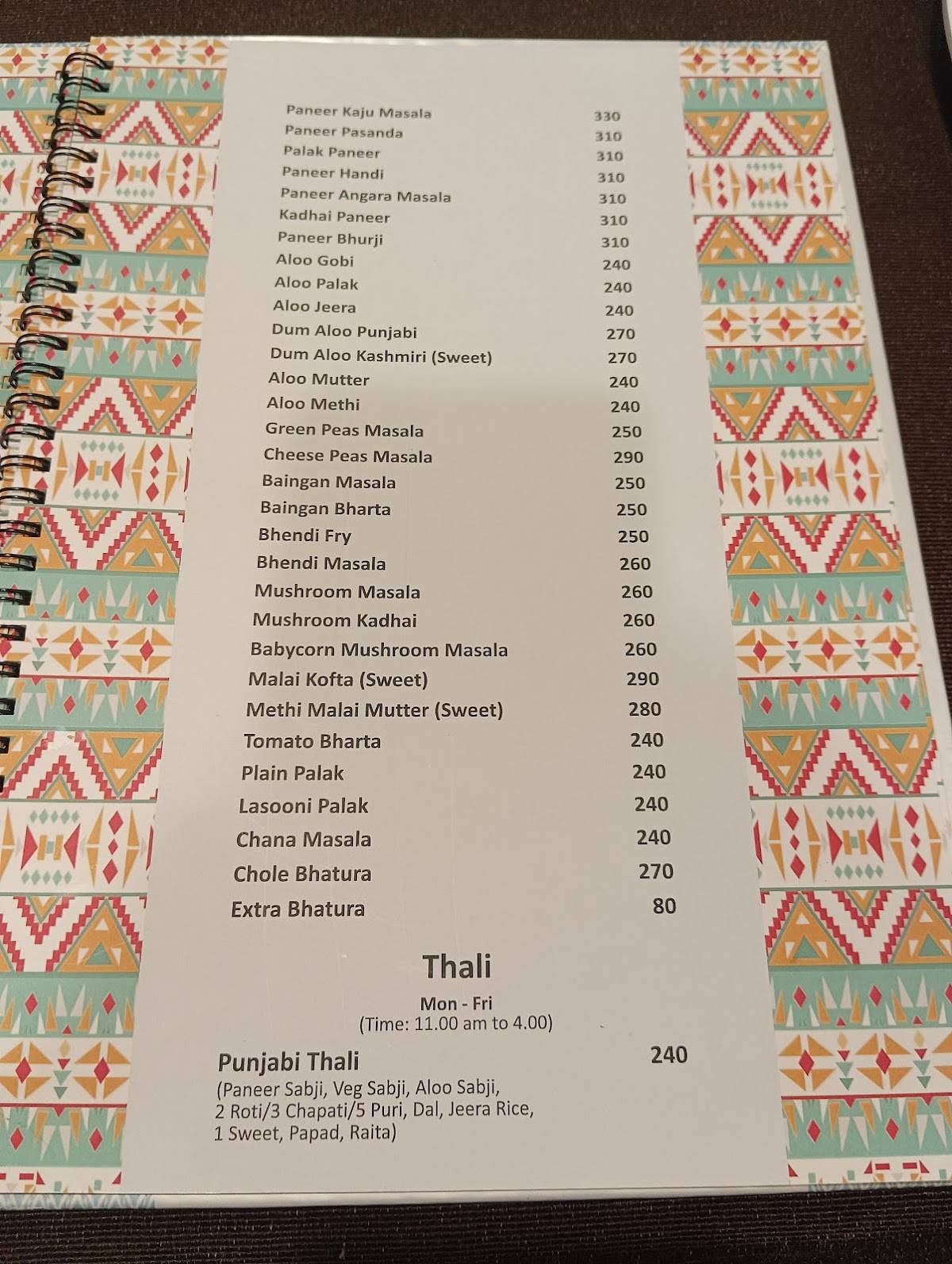 Sai Sagar Pure Veg Restaurant menu