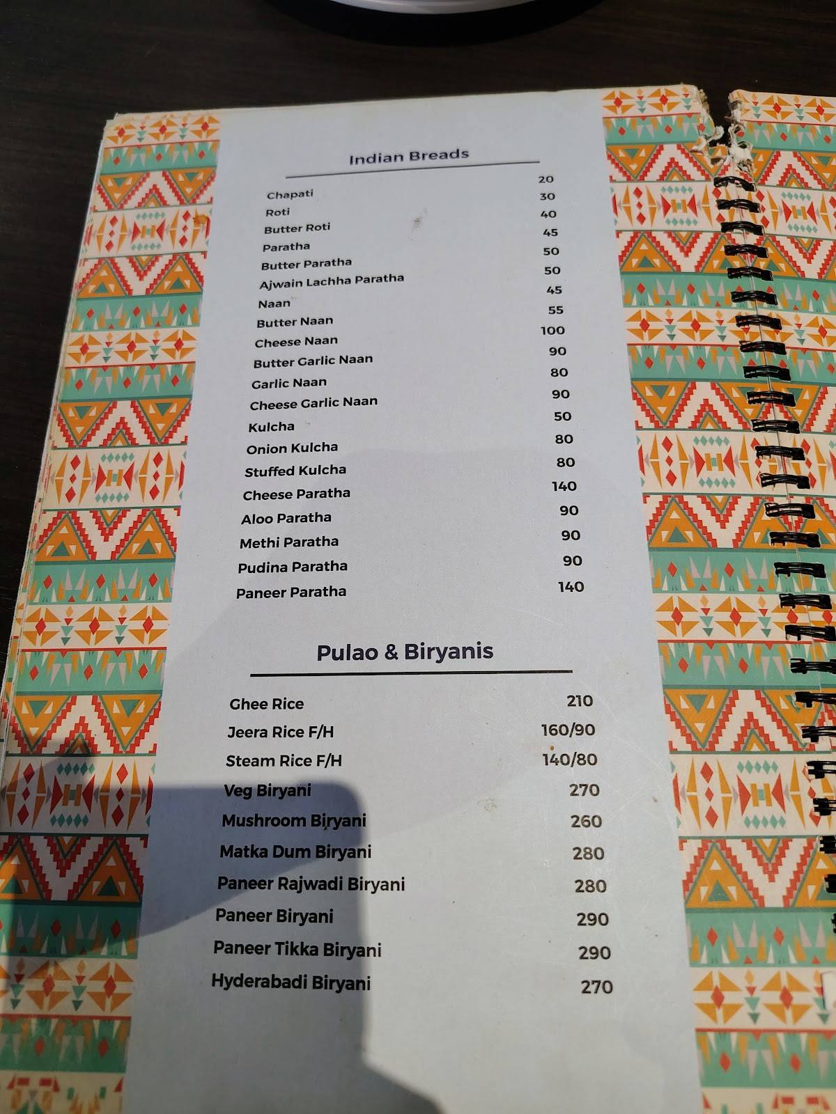 Sai Sagar Pure Veg Restaurant menu