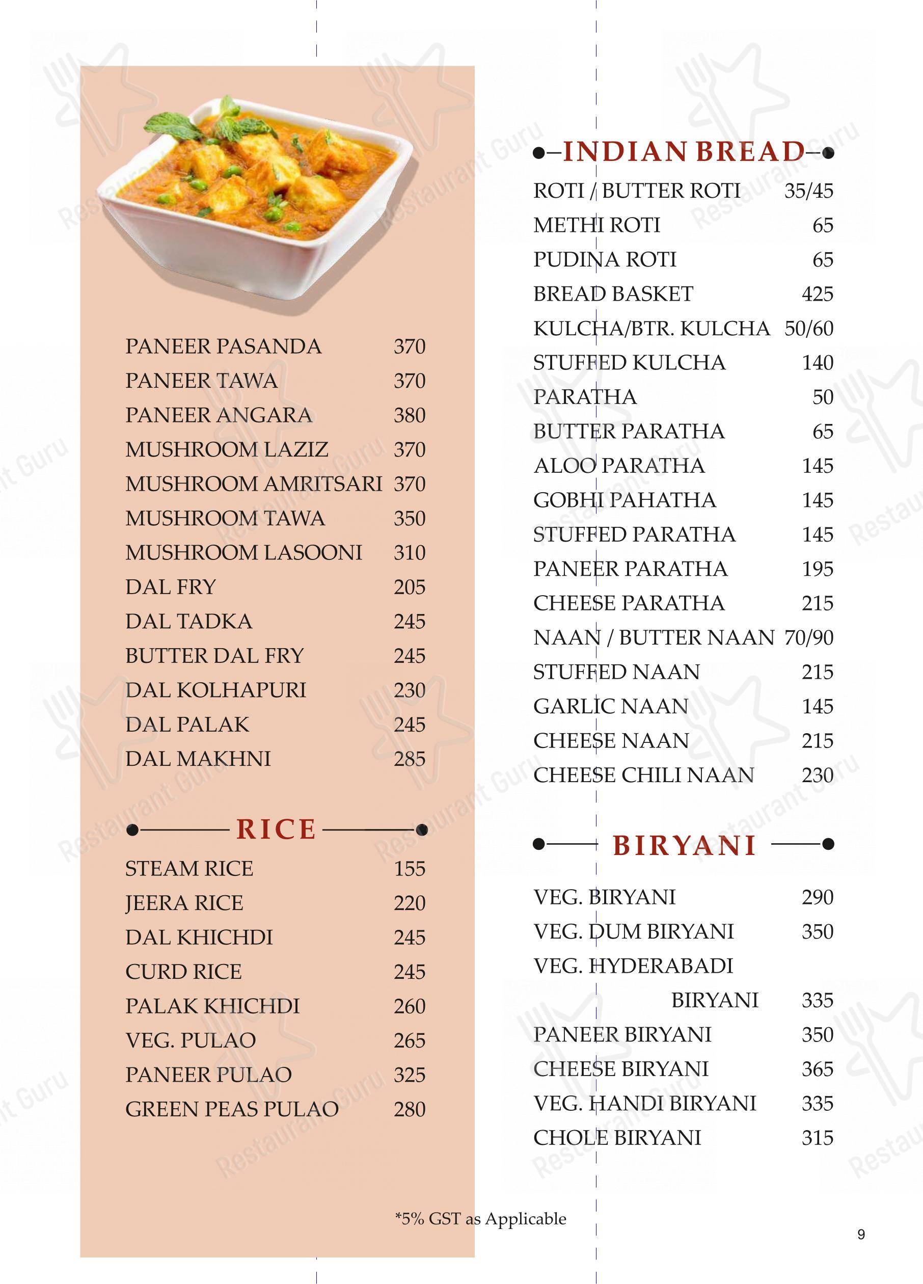 Menu for Sai Krishna Restaurant in Mumbai