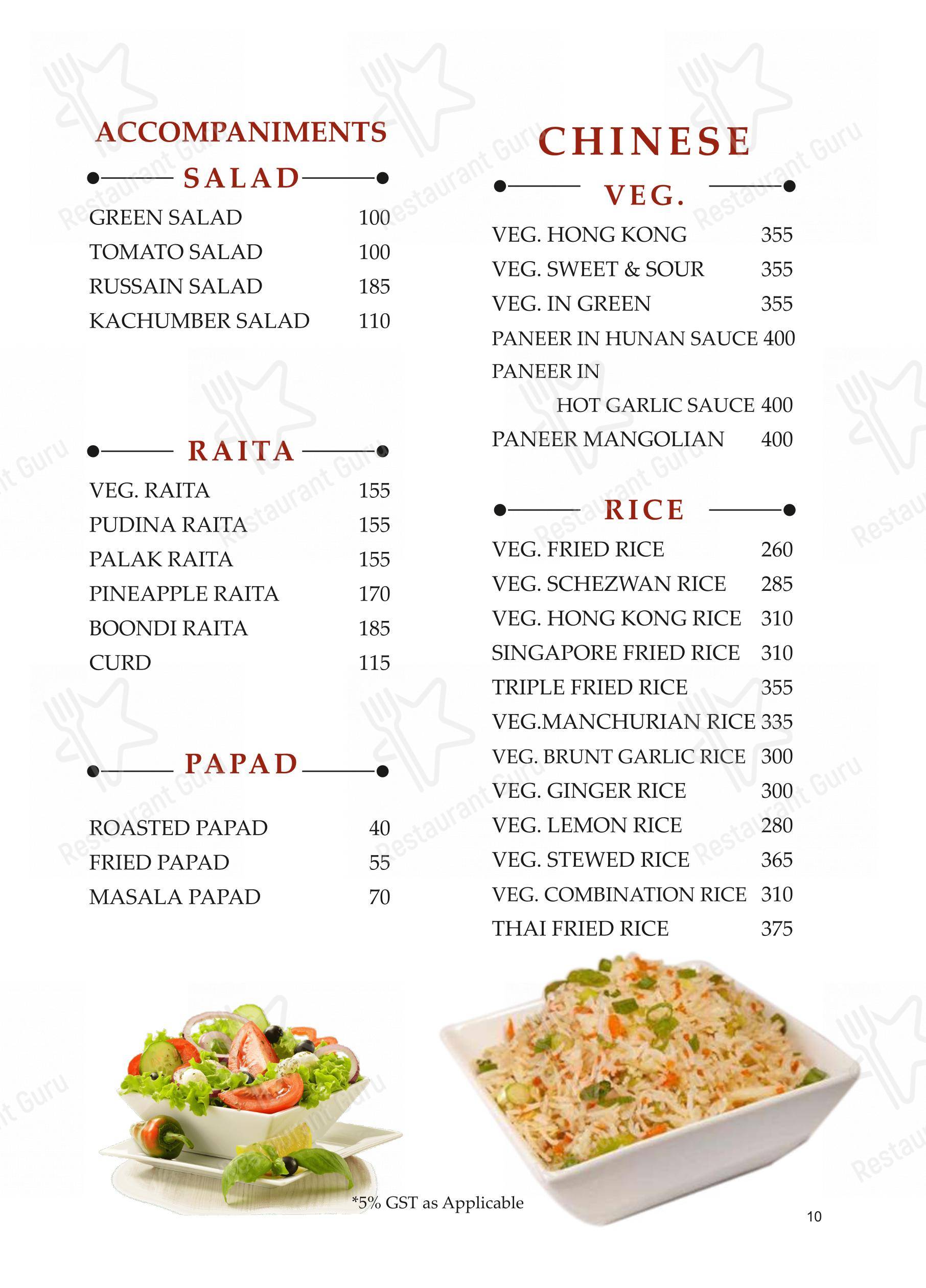 Menu for Sai Krishna Restaurant in Mumbai