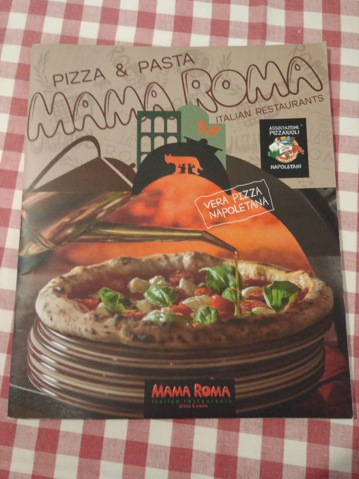 Menu au Mama Roma restaurant, Saint-Petersbourg, Nevskiy Avenue