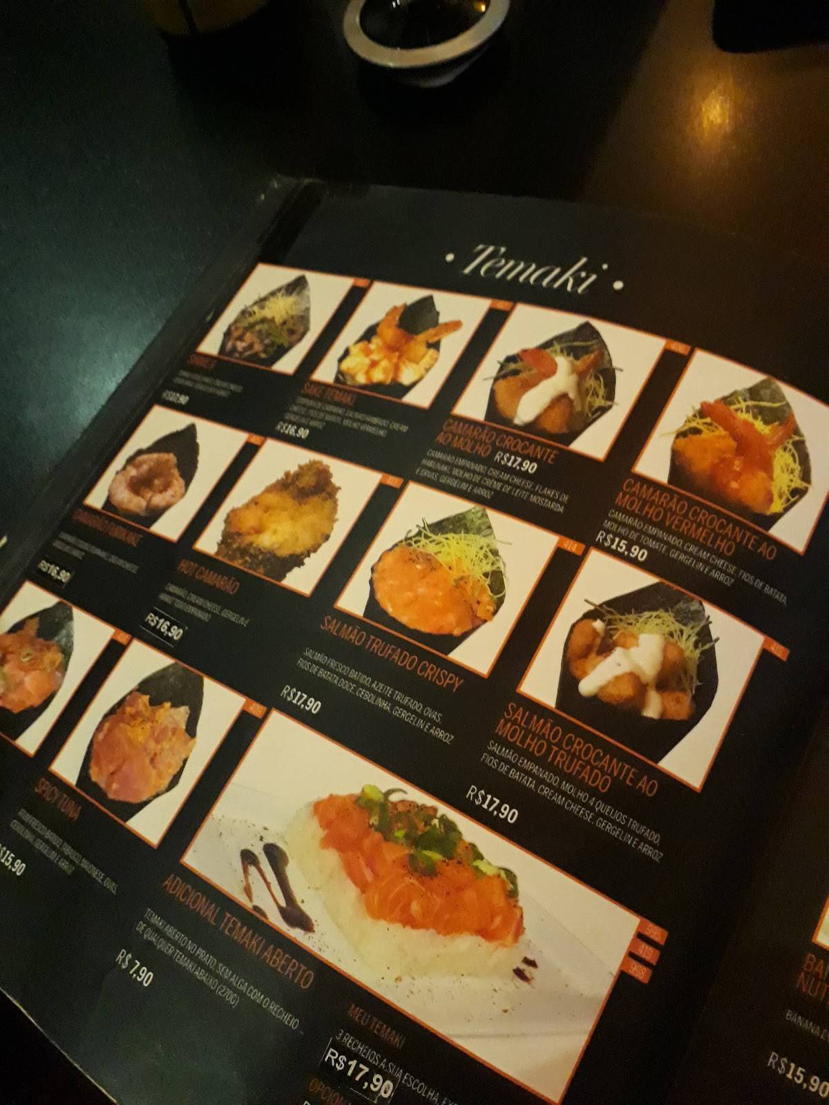 Sake Temakeria Bancários cardápio