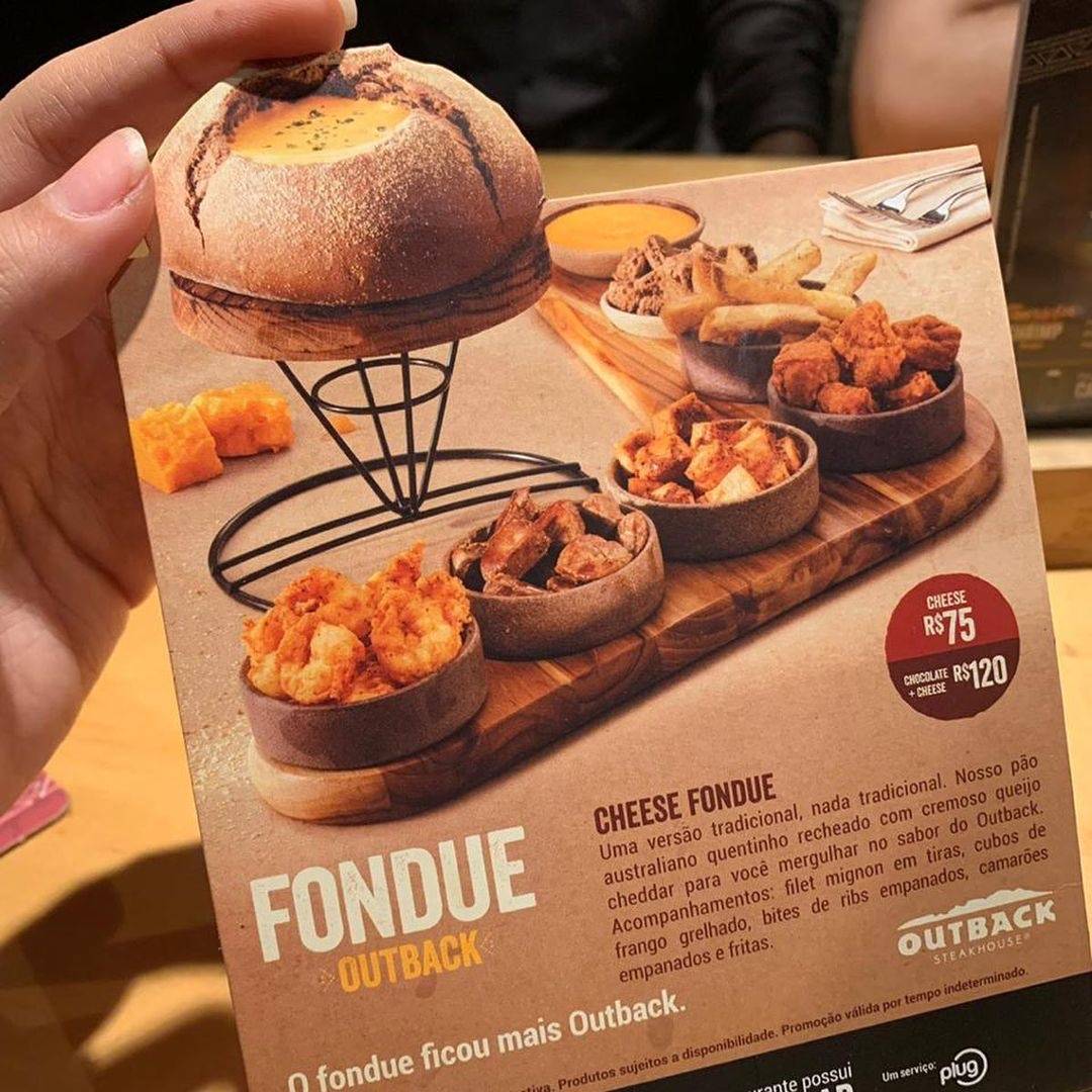Outback Steakhouse cardápio