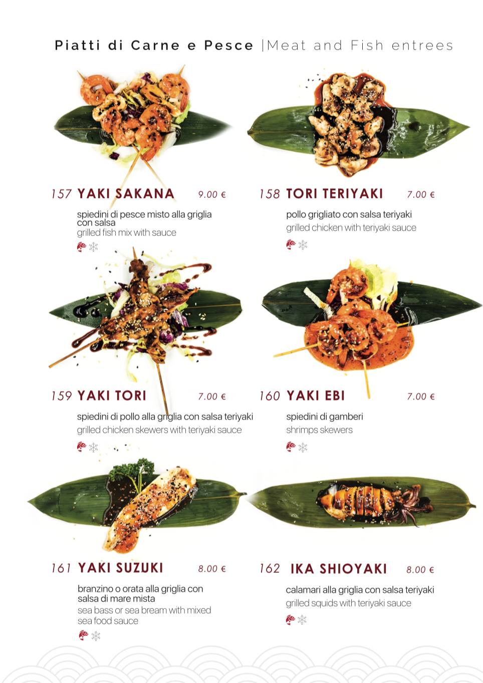 Menu di Samurai Sushi 