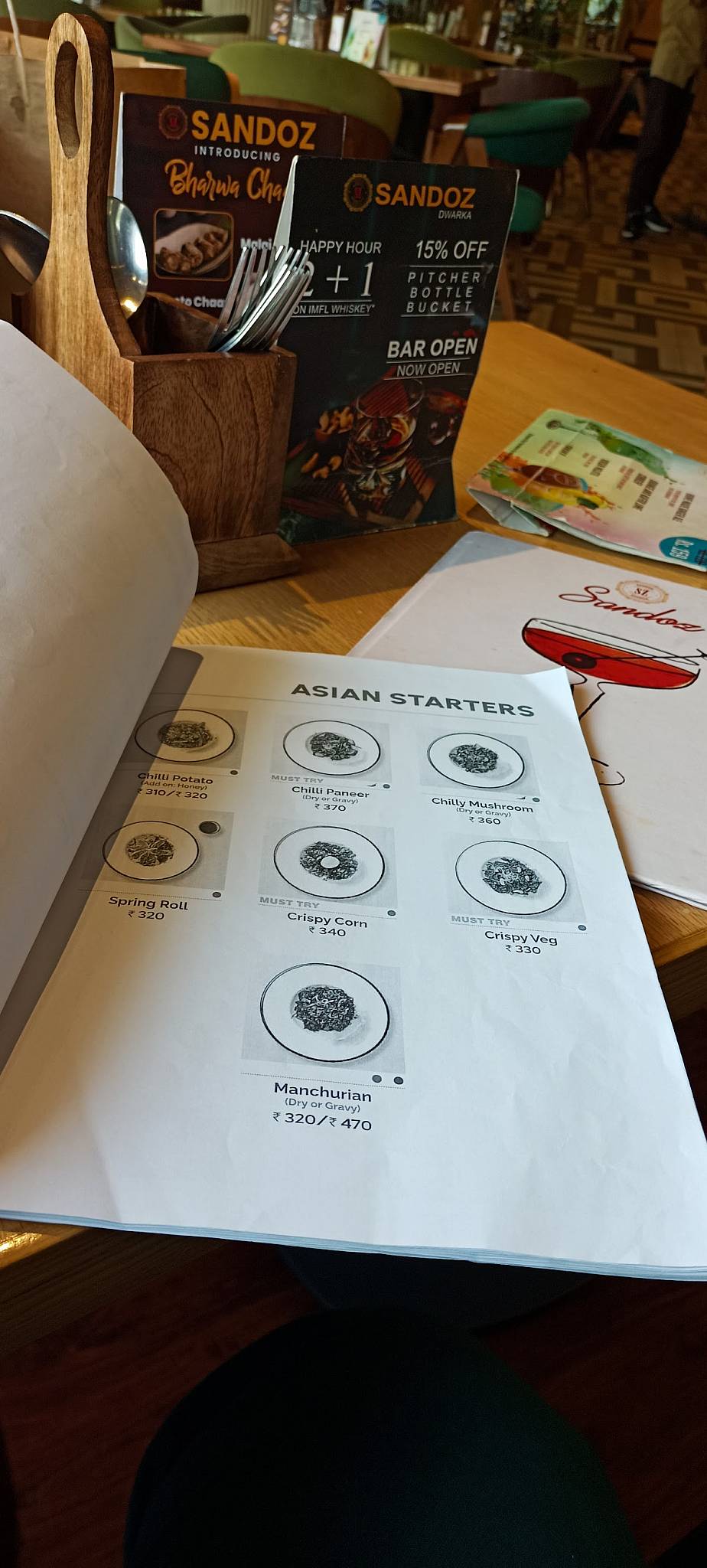 Sandoz Restaurant - Dwarka menu