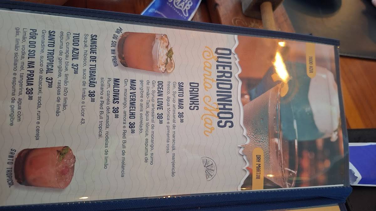 Santo Mar Restaurante cardápio