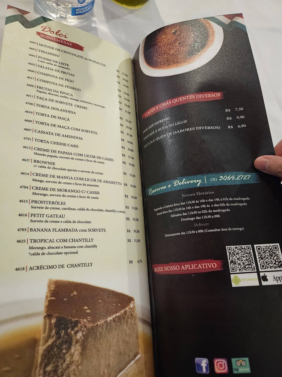 Lellis Trattoria cardápio