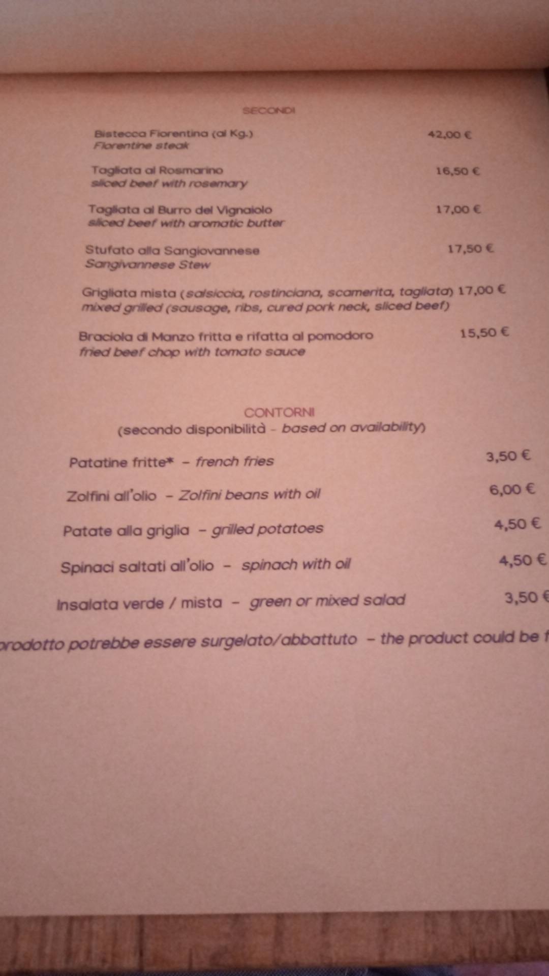 Menu di SassoMatto 