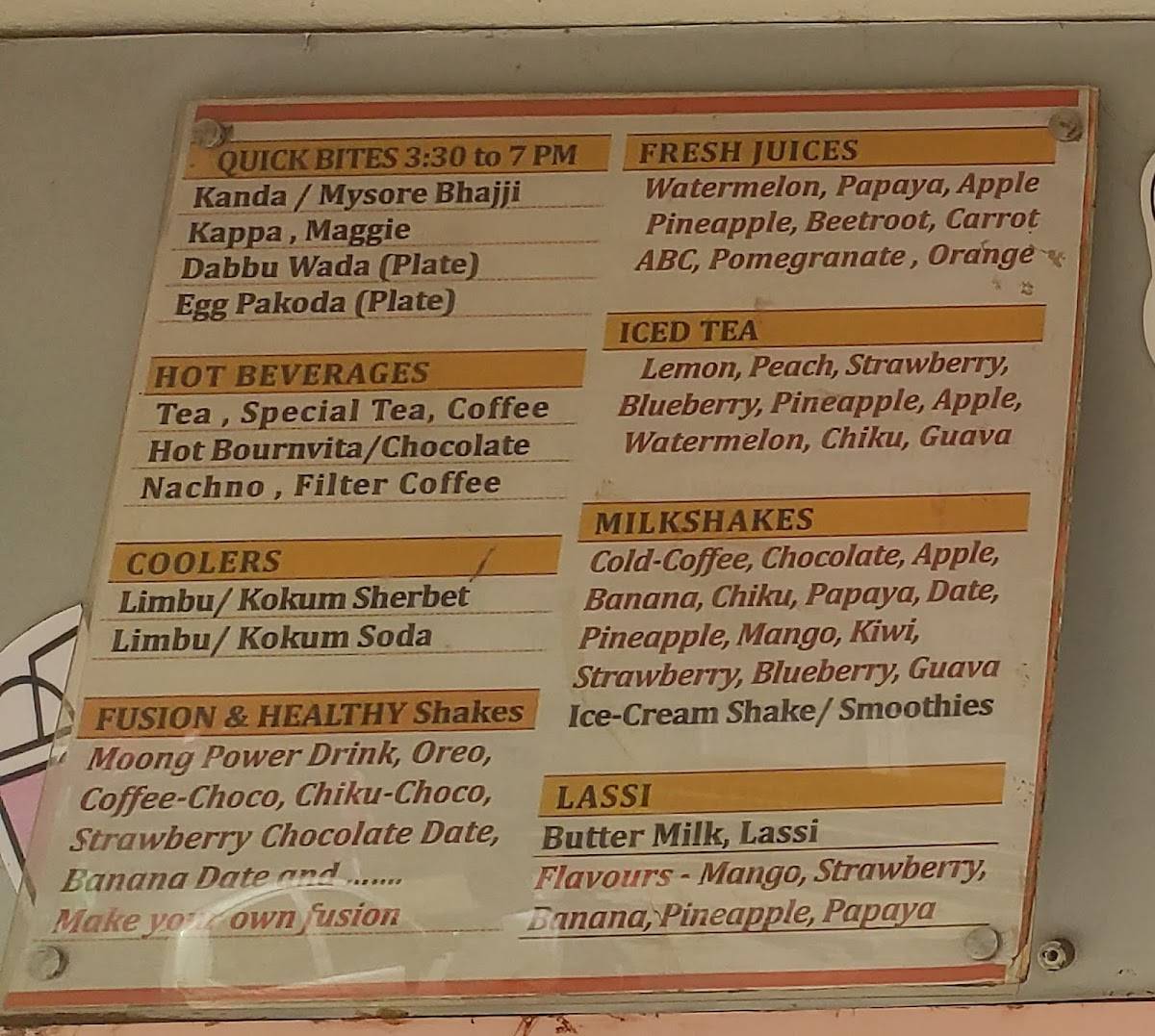 Satvik Foods menu