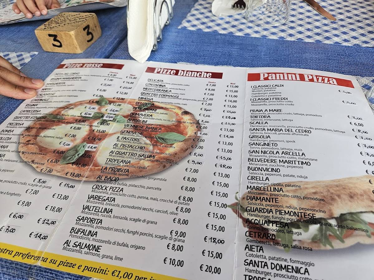 Menu di Pizzeria Del Corso 