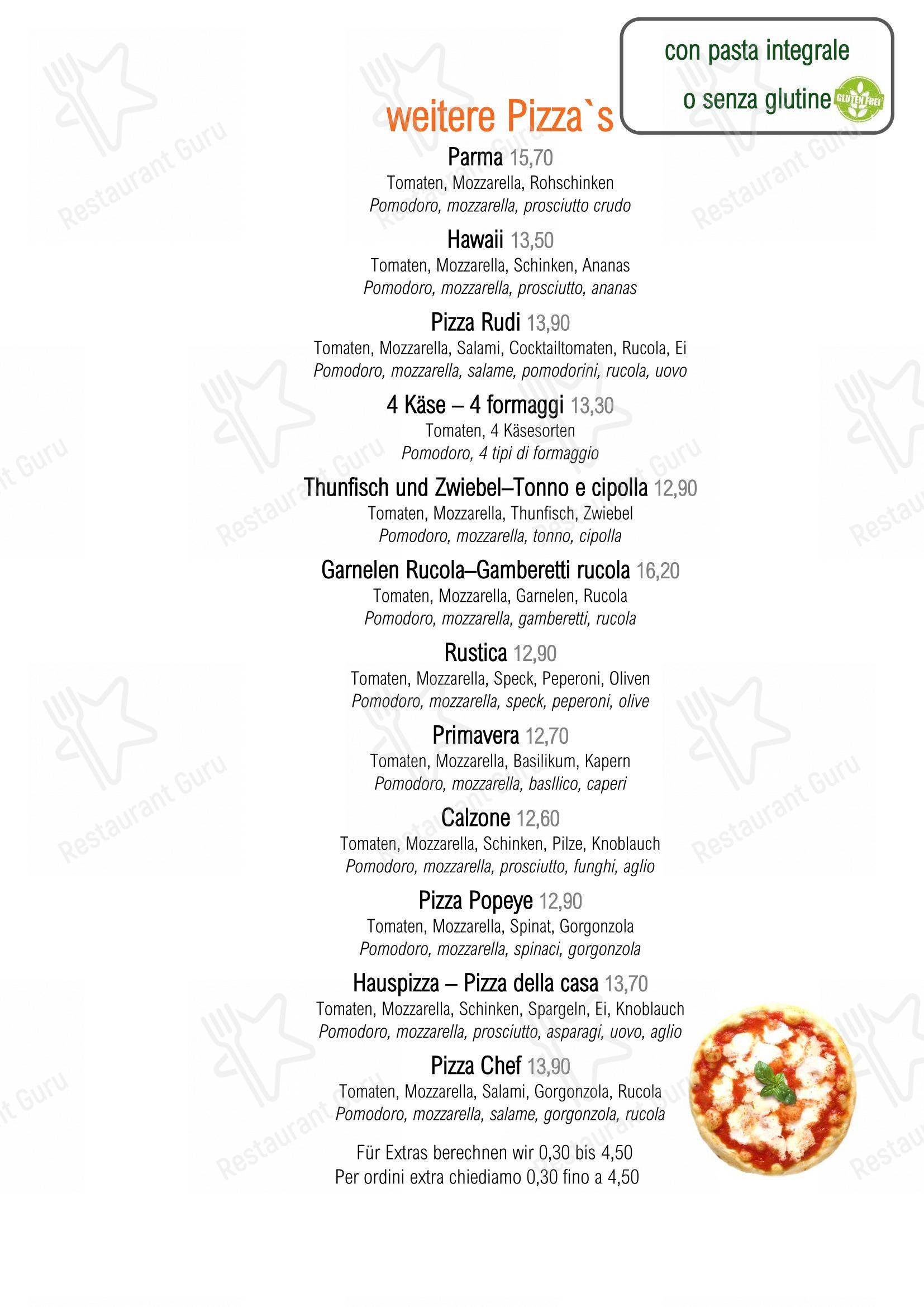 Menu per Schennerhof ristorante