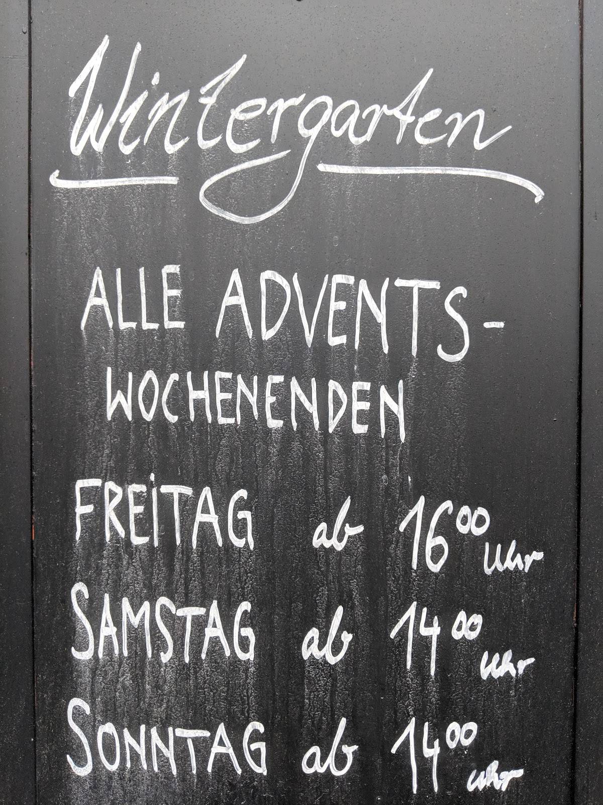 Speisekarte von Schröders Garten, Lüneburg
