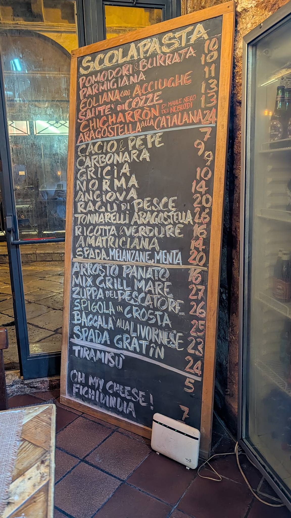 Menu di Scolapasta 